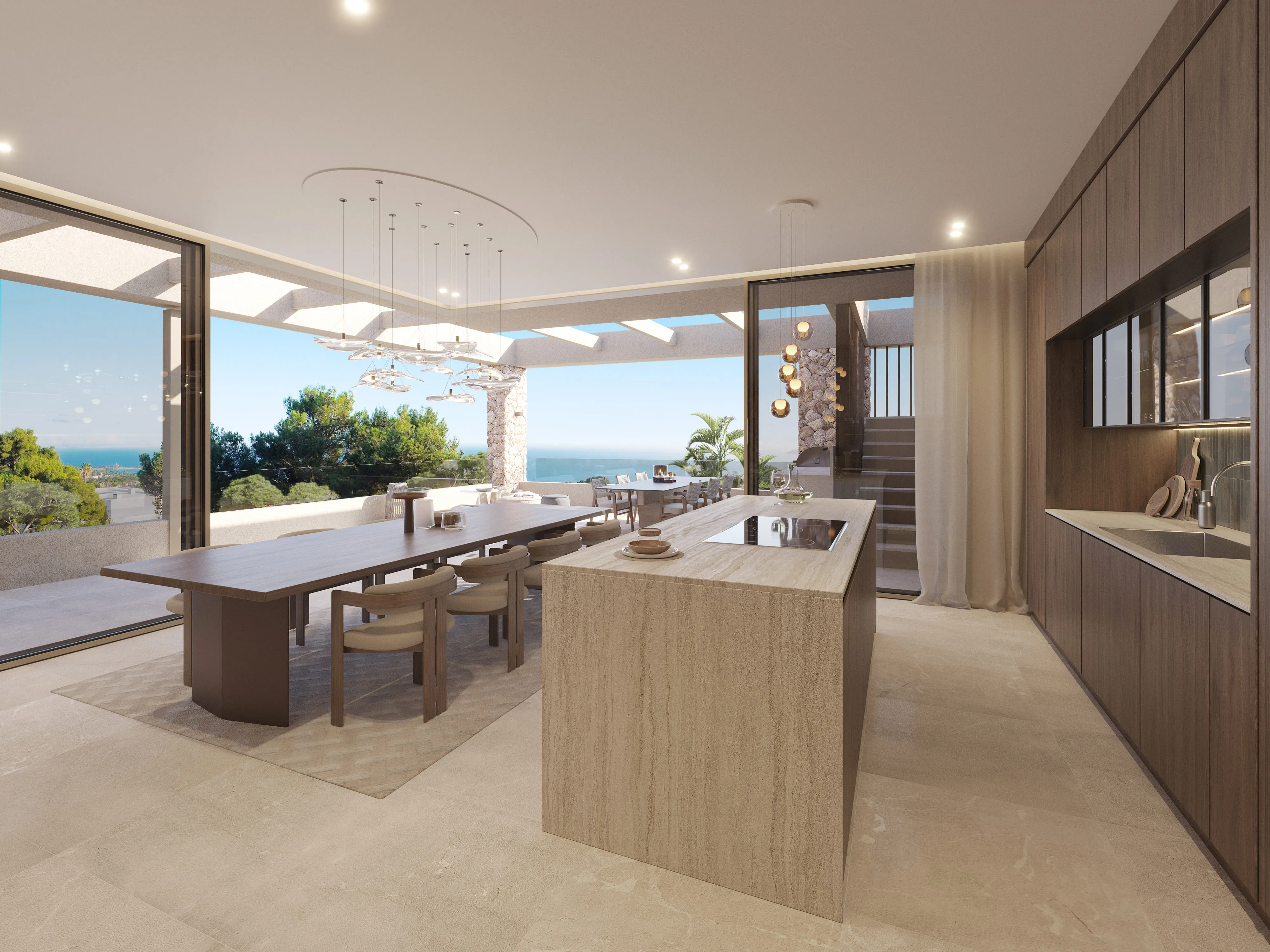 Moderne luksusvilla ved Middelhavet med panoramaudsigt over havet-6