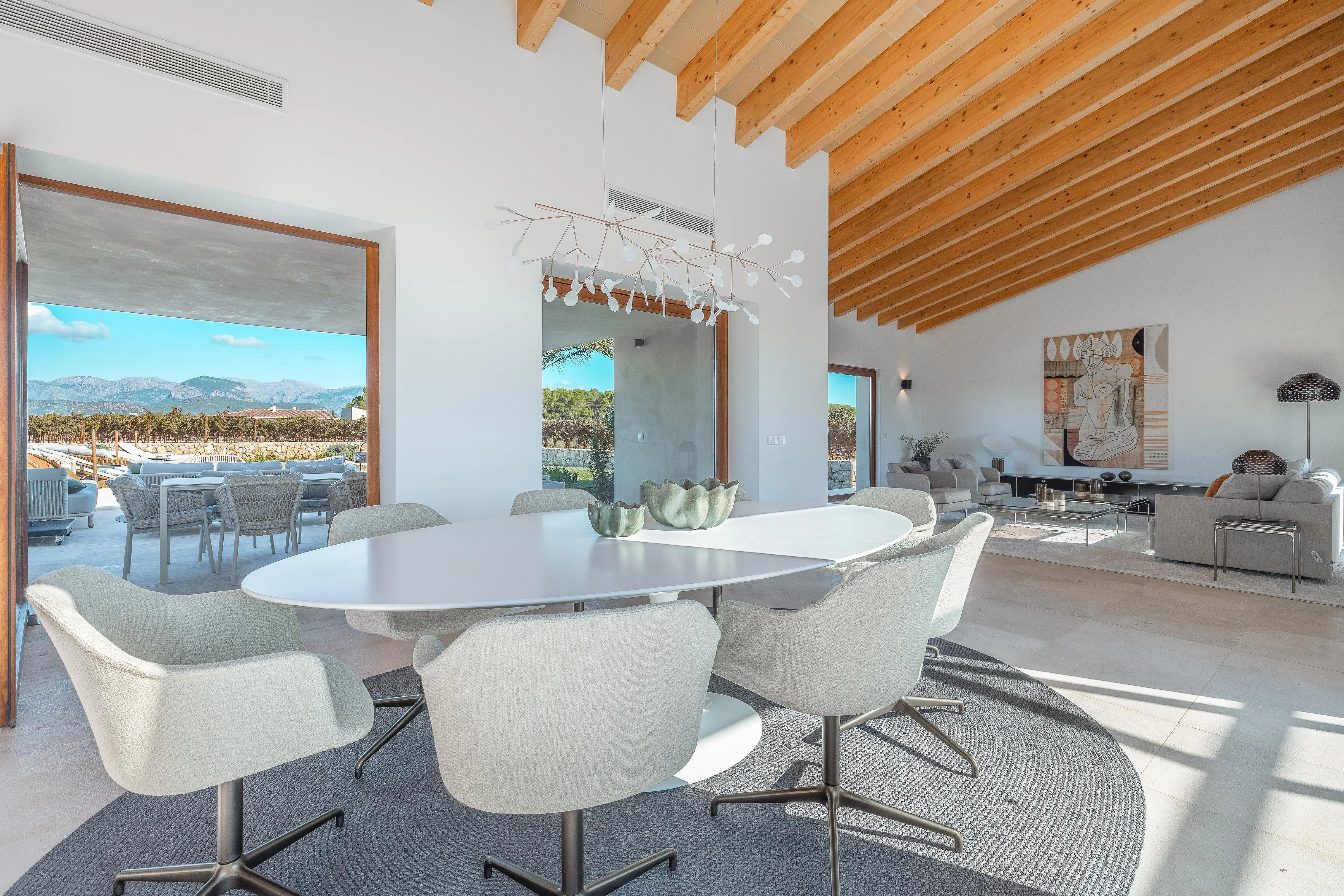 Finca arquitectónica para amantes del vino en Biniali-8