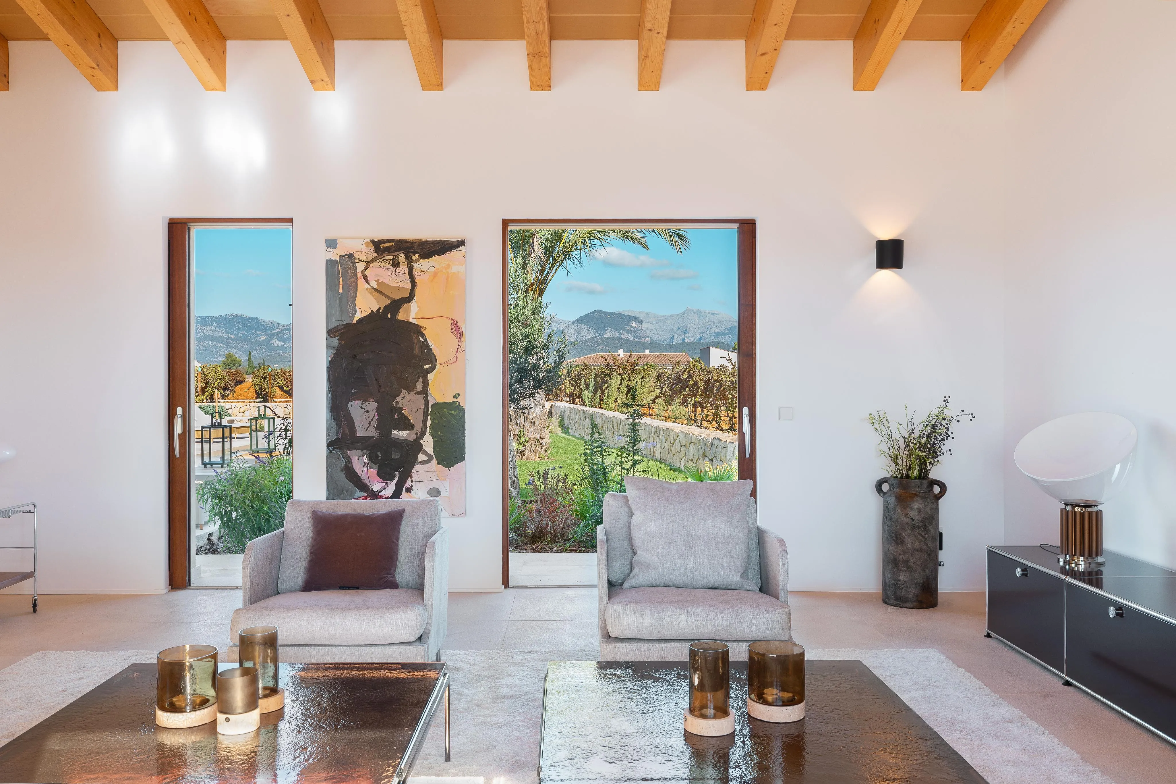 Finca arquitectónica para amantes del vino en Biniali-11