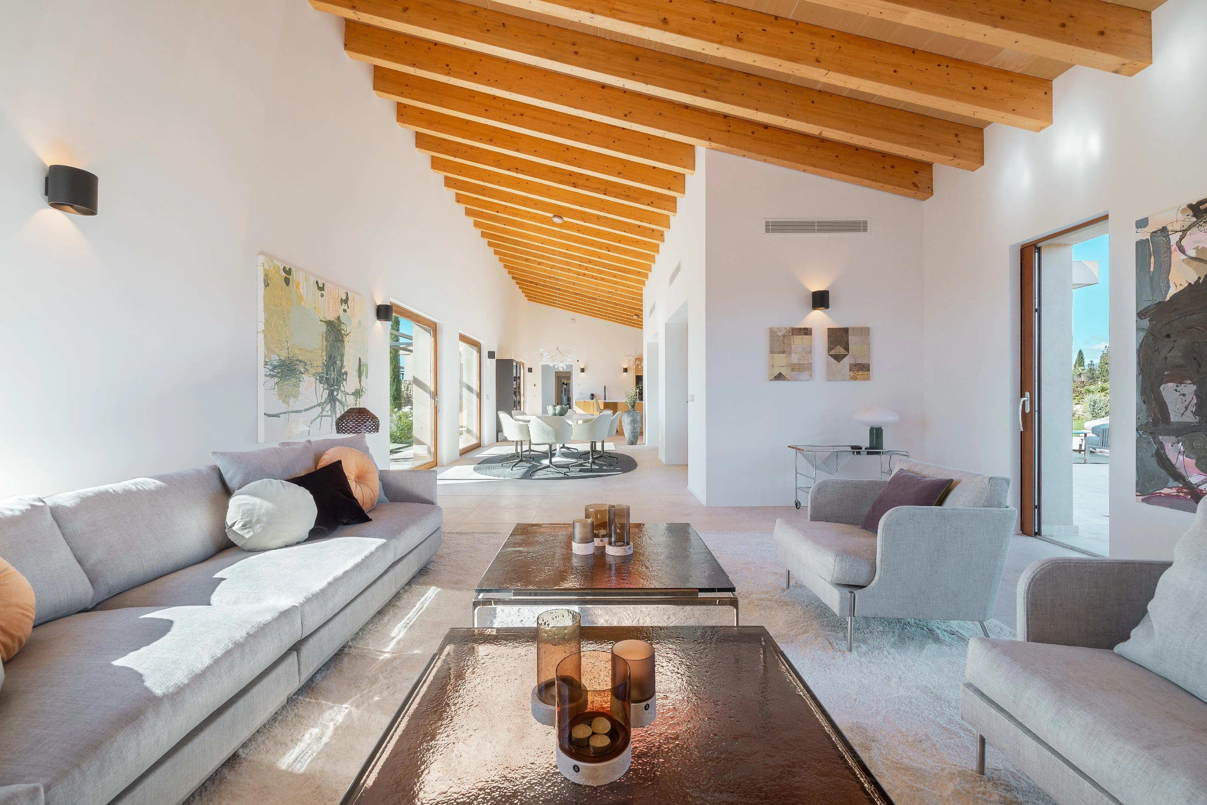 Finca arquitectónica para amantes del vino en Biniali-12