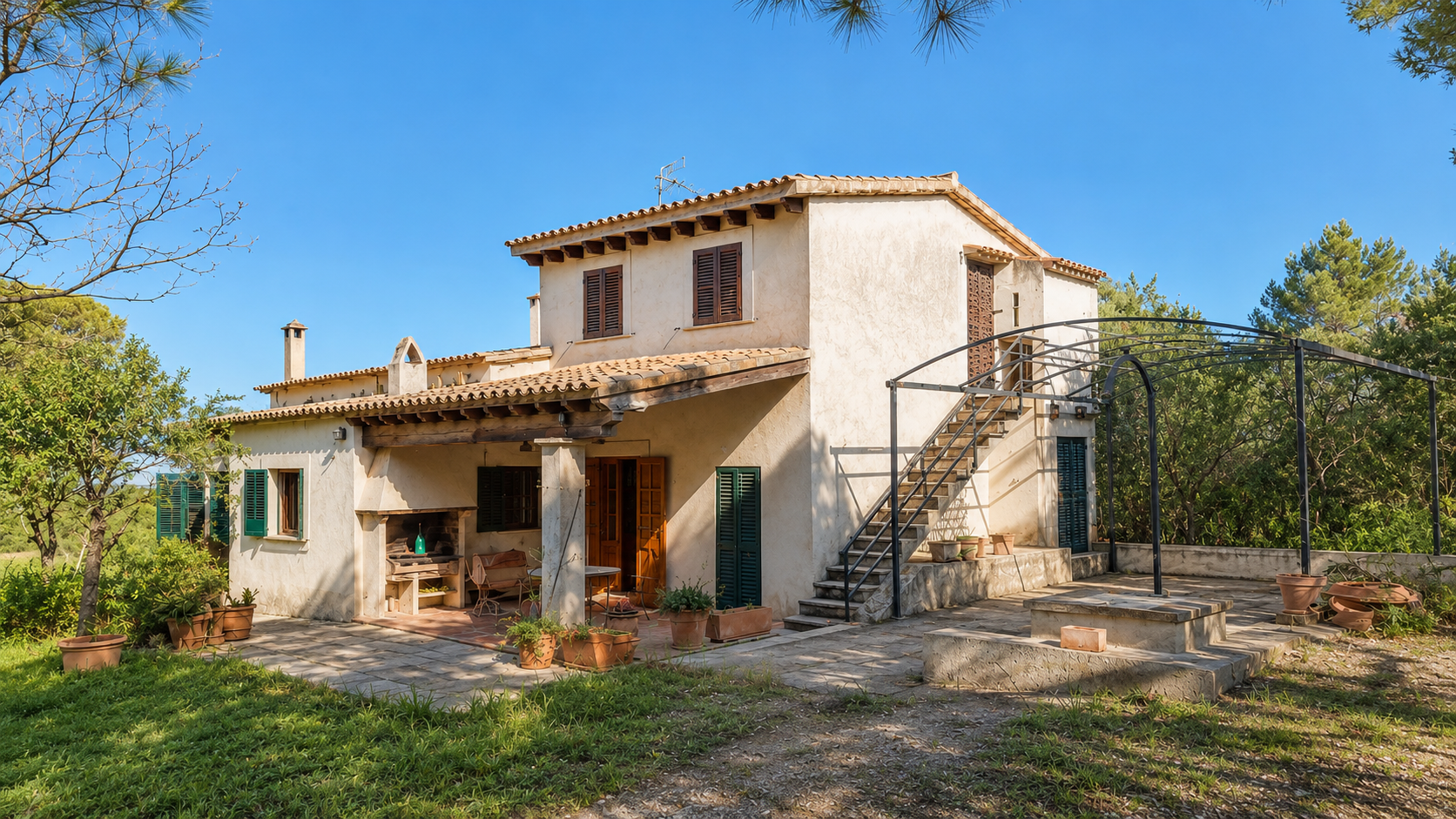 Maison de campagne de style méditerranéen située à proximité du terrain de golf et de Son Gual