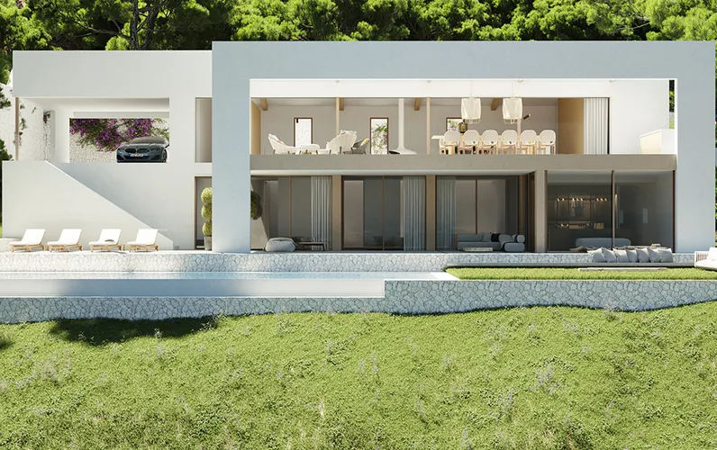 Modern newly built villa with views in Sa Font Seca