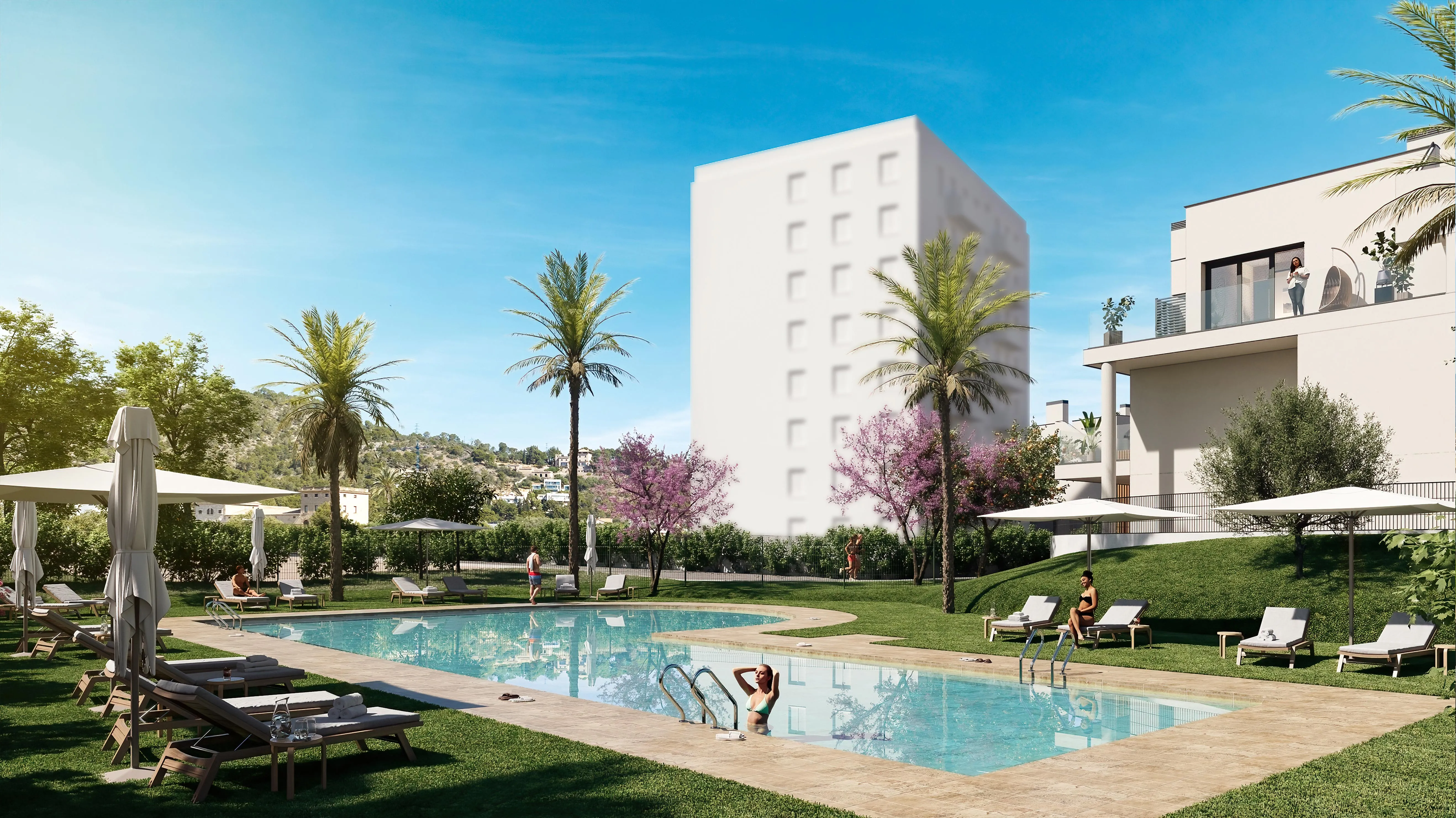 Nuevo complejo de apartamentos en construcción cerca de Palma-8