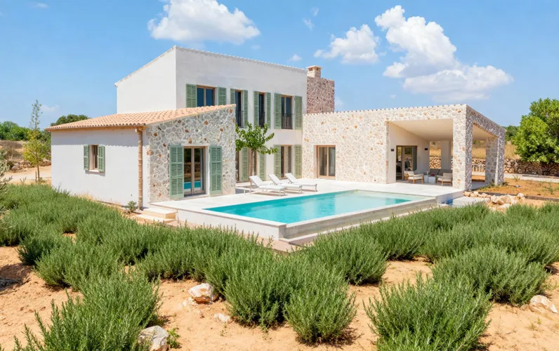 Gustowna nowo wybudowana finca ze wspaniałymi widokami na okolicę w pobliżu Cas Concos