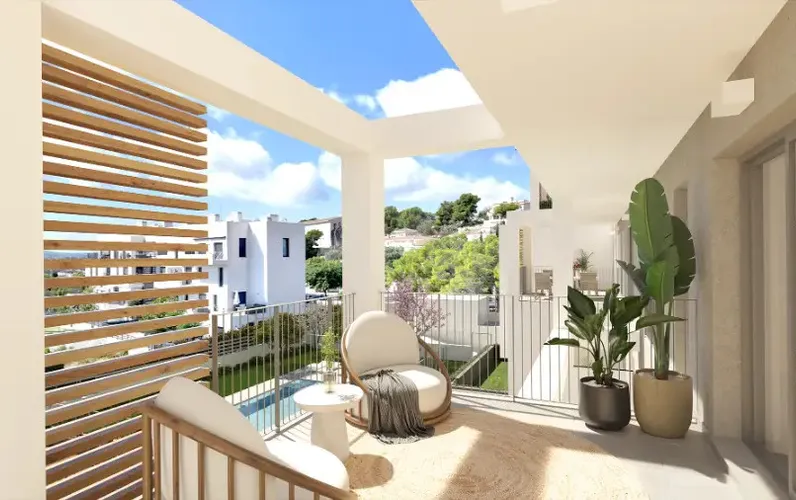 Attico di nuova costruzione con terrazza privata sul tetto e vista sul mare