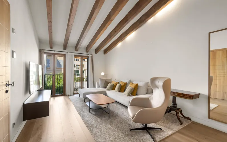 Luxury duplex apartment in historical city palace with elevator and terrace in San Jaime