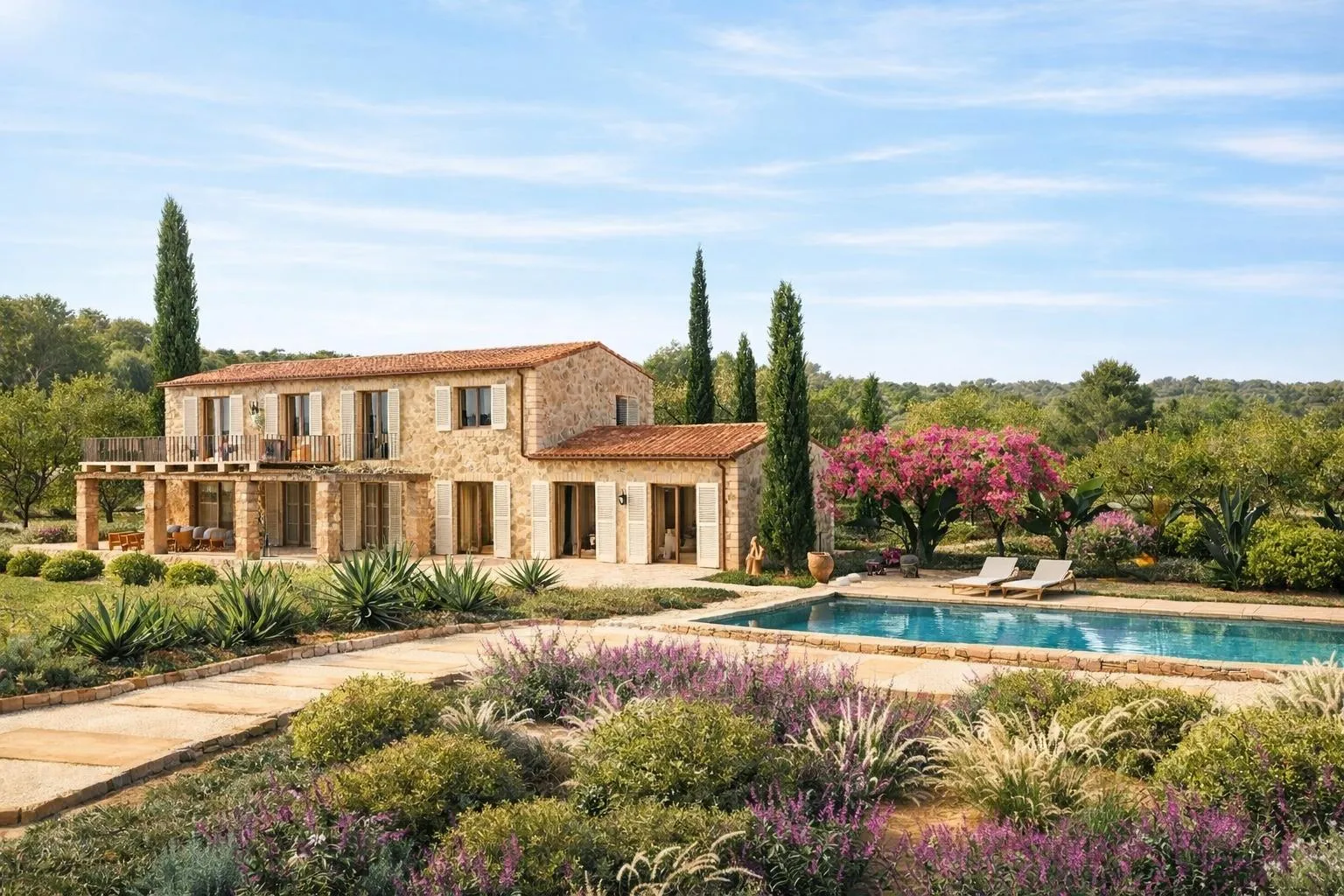 Красивый участок с проектом здания и панорамным видом на
залив Польенса-1