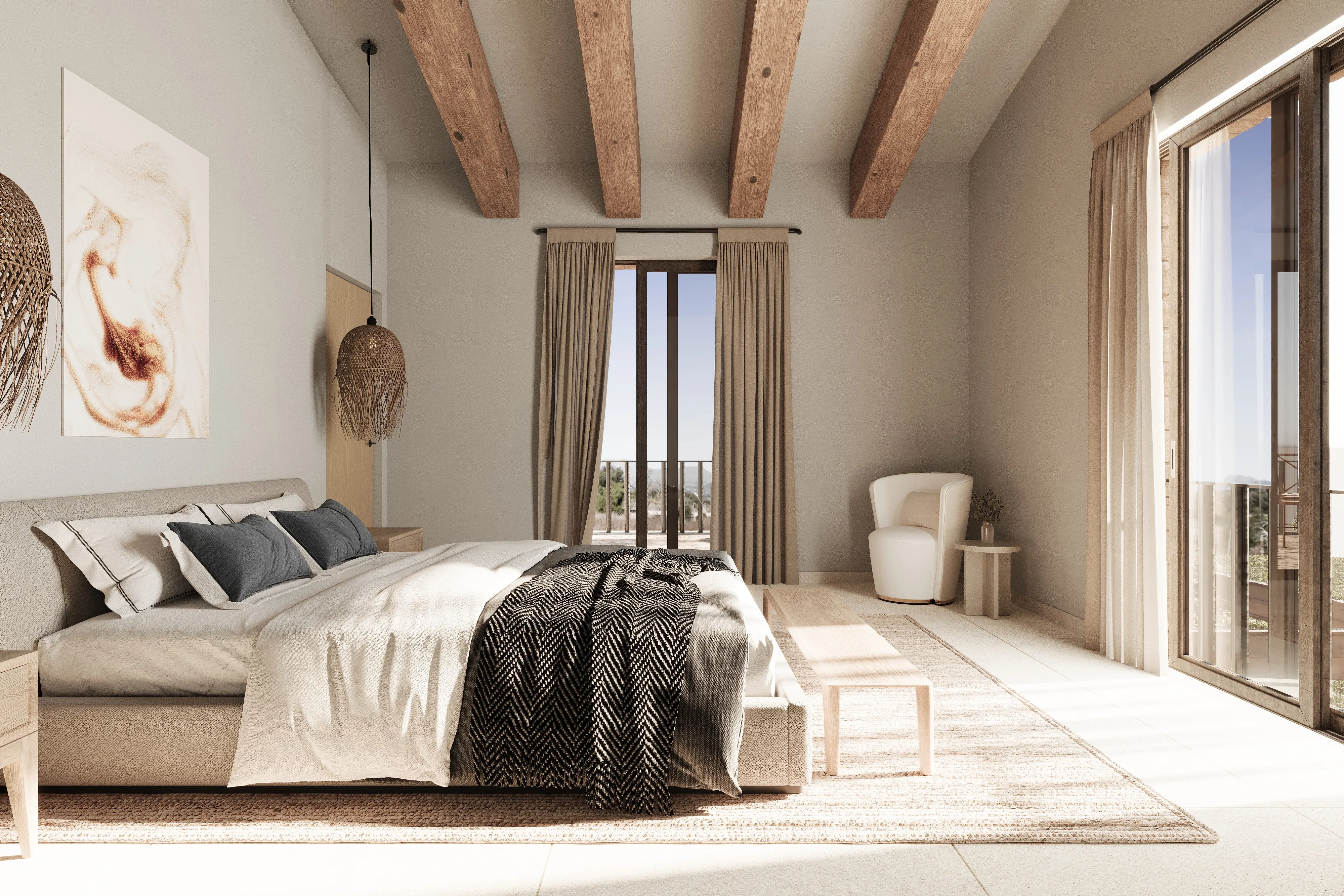 Красивый участок с проектом здания и панорамным видом на
залив Польенса-3