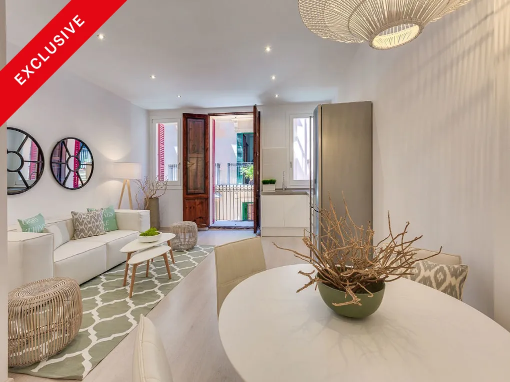 Cosy apartment for short term rental with balconies and community terrace by Santa Eulalia-1