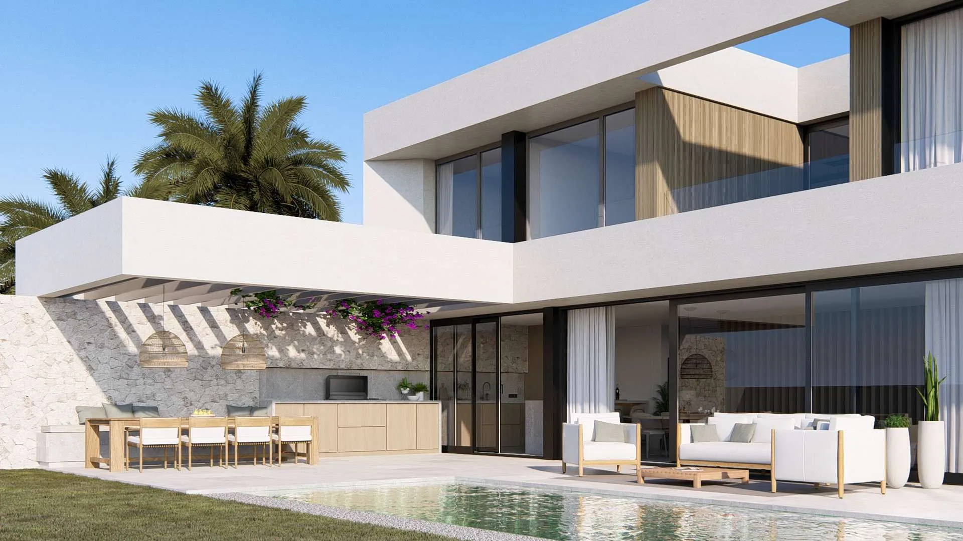 Plot with a single-family villa project with sea views-14