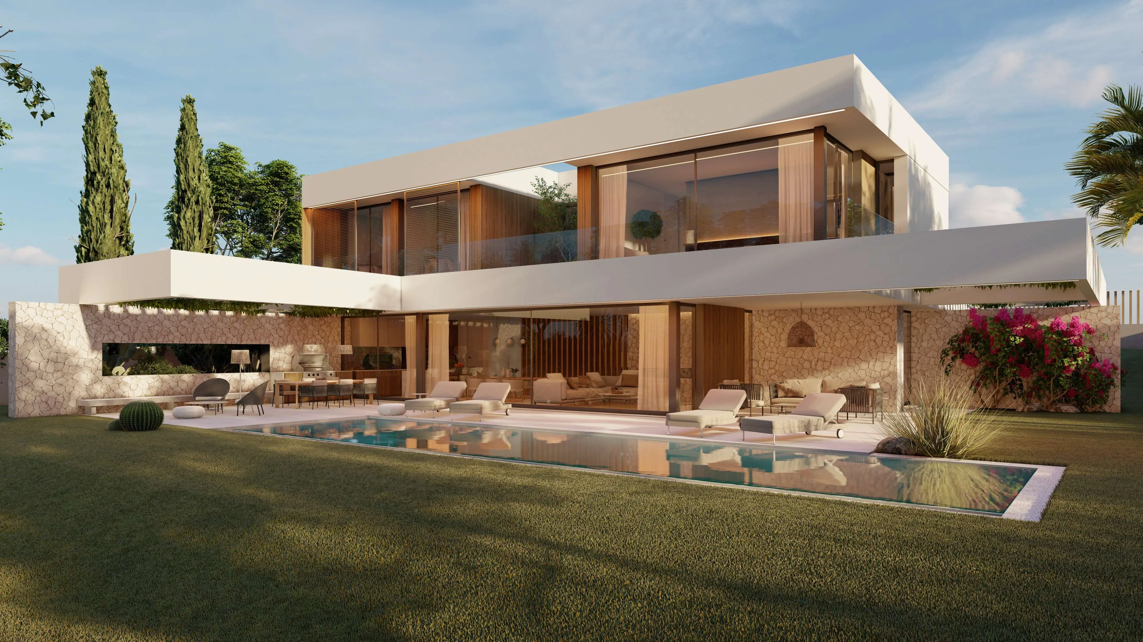 Plot with a single-family villa project with sea views-13