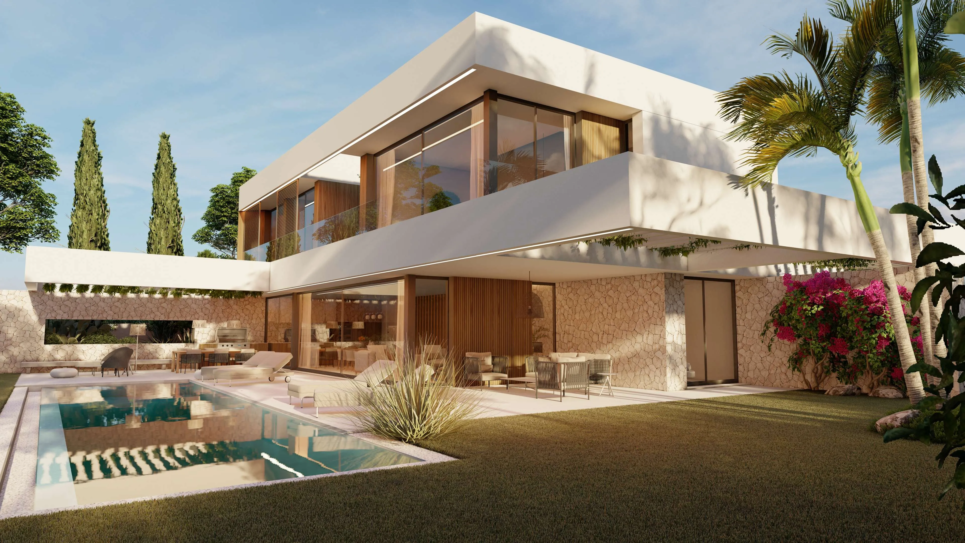 Plot with a single-family villa project with sea views-1