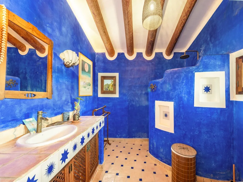 Unique, stylish villa with a large pool, tropical garden, and sea views, in exclusive-12