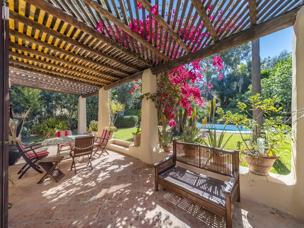 Unique, stylish villa with a large pool, tropical garden, and sea views, in exclusive-2