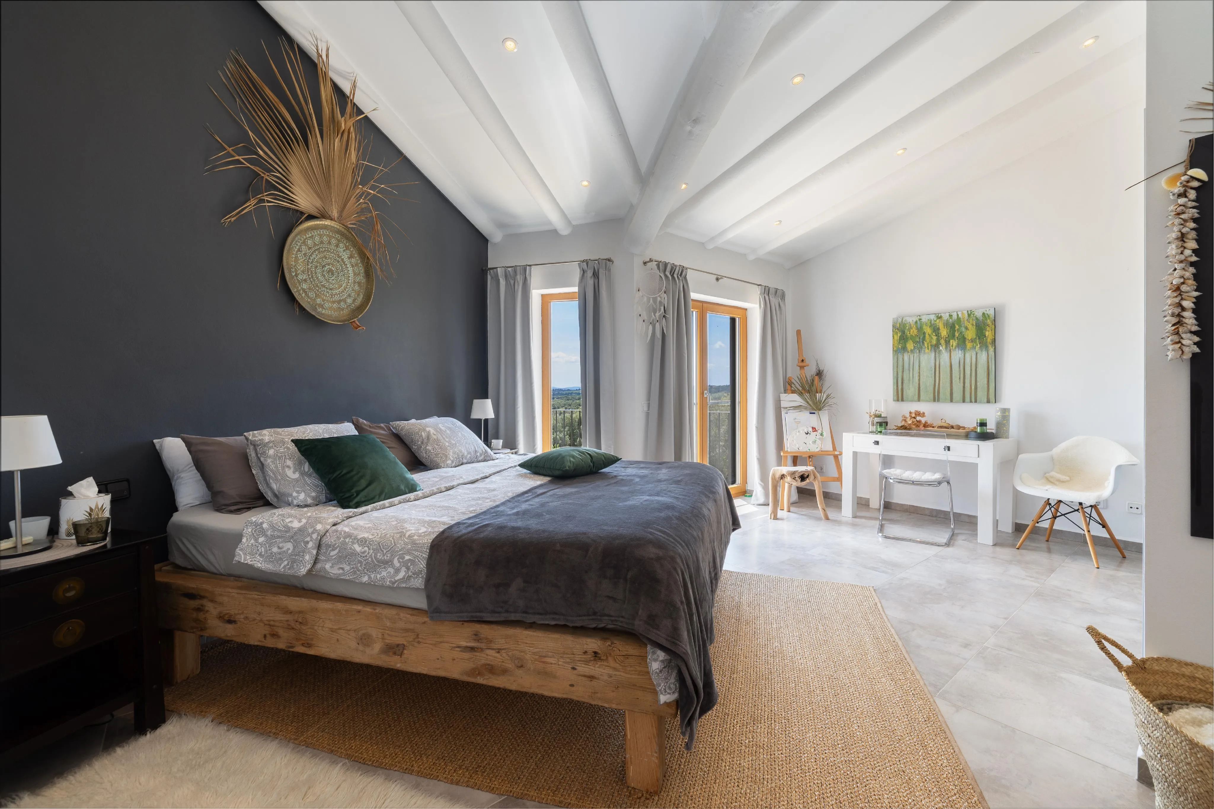 Finca z dalekosiężnymi widokami - nowoczesny komfort życia w tradycyjnej kamiennej architekturze na wzgórzu w pobliżu Moscari-12