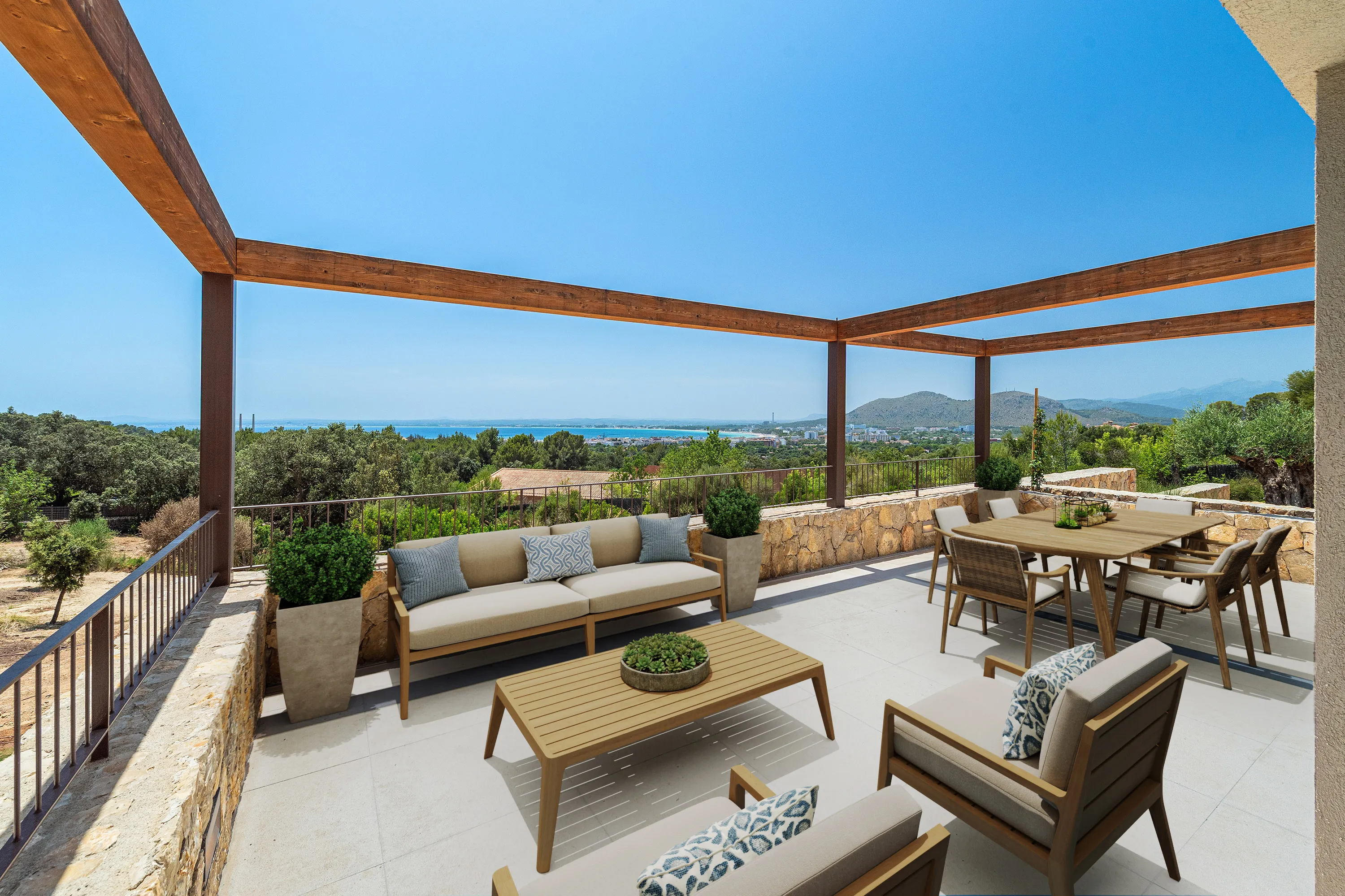 Exclusiva finca de obra nueva con vistas a la bahía de Alcudia, Mallorca-9