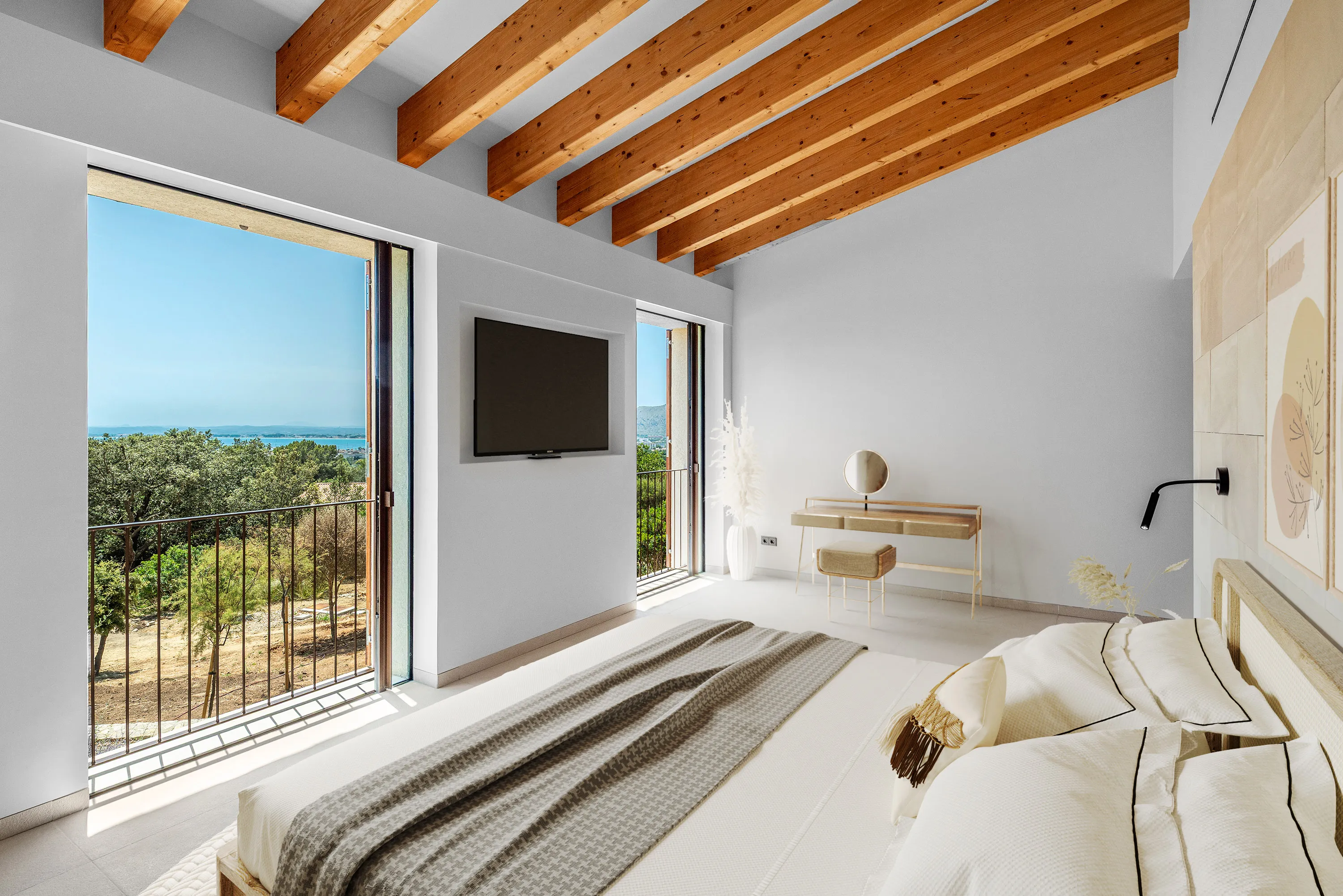 Eksklusiv nybygget finca med betagende havudsigt over Alcudia-bugten på Mallorca-15