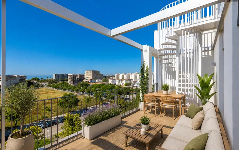 Exclusive newly built penthouse with terrace and rooftop solarium