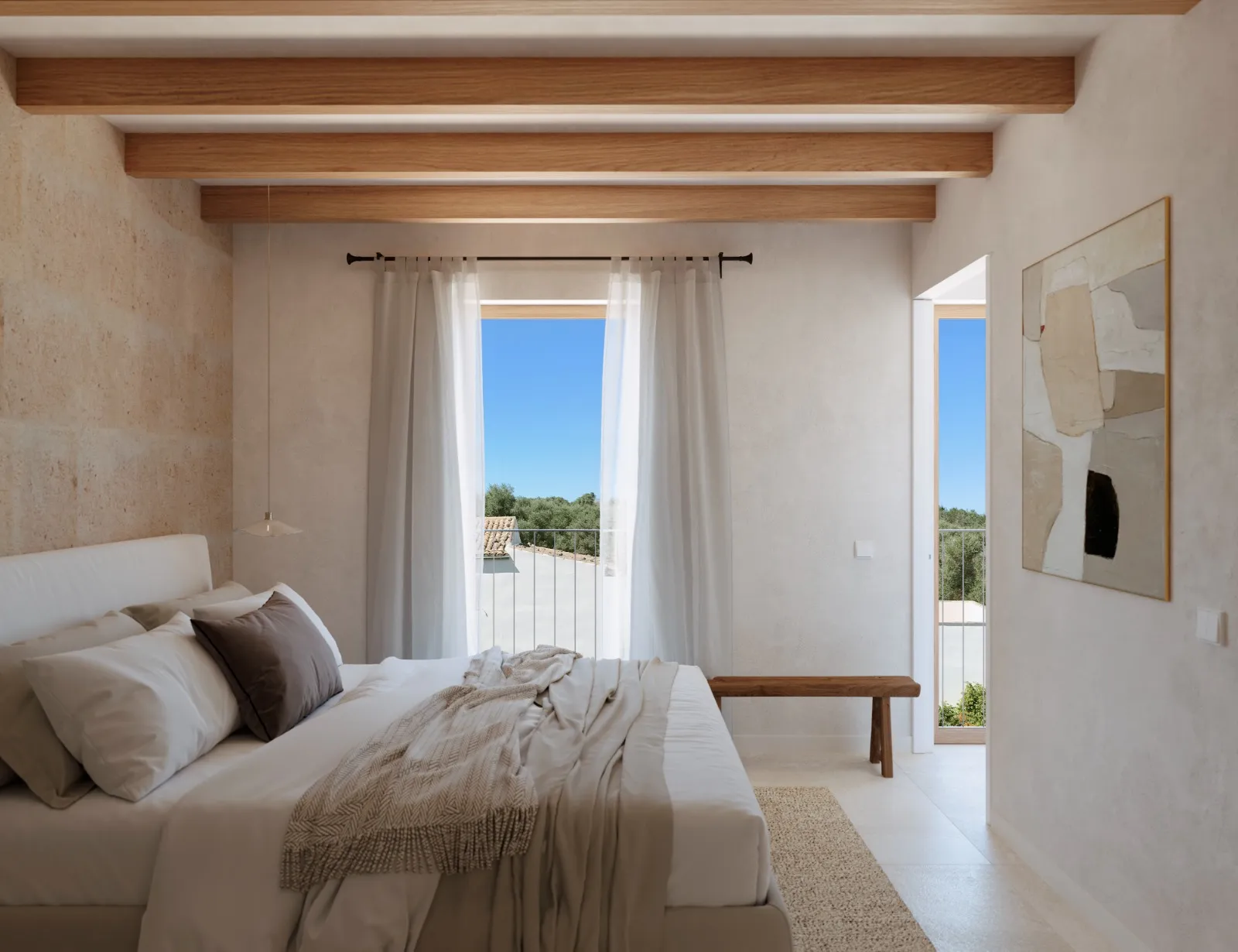 Villetta a schiera di nuova costruzione con piscina ad Ariany-7