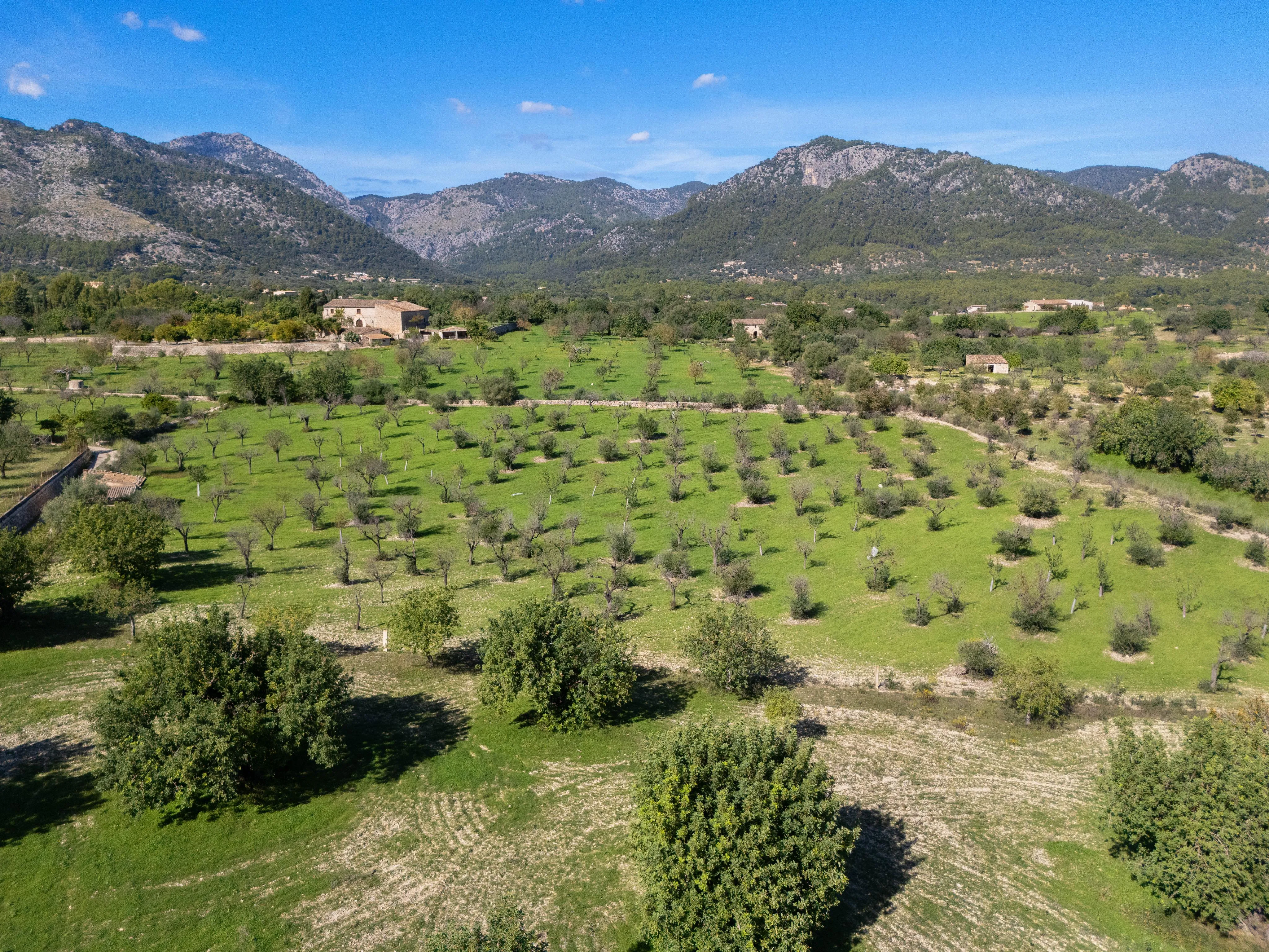 Terreno con proyecto de casa de campo mediterránea con vistas a la montaña y al pueblo-1