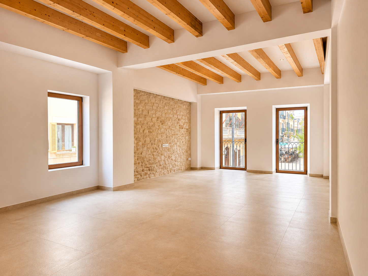 Renoveret duplex-lejlighed lige ved Plaça Major – til langtidsleje