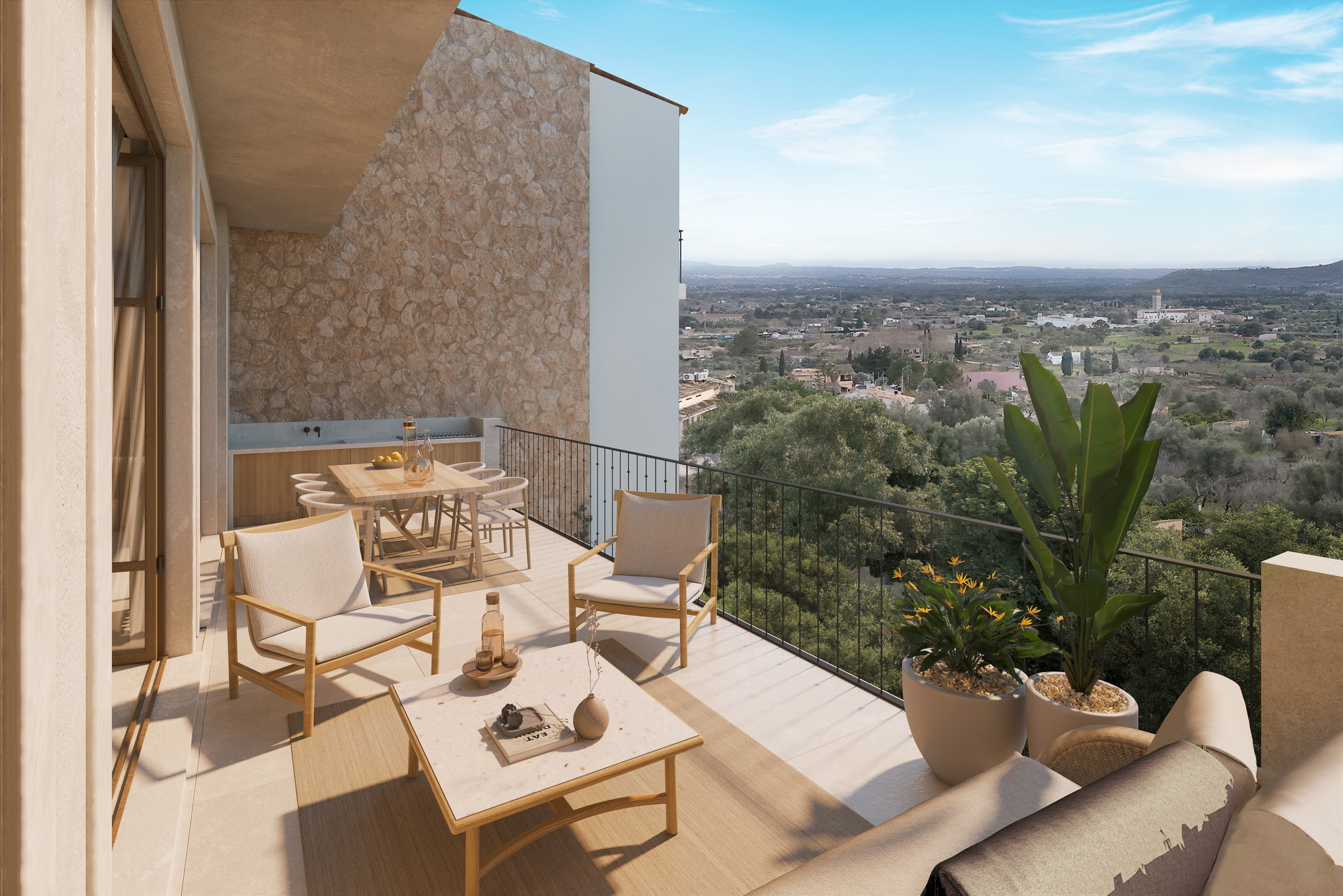 Progetto moderno a Campanet con piscina e vista spettacolare