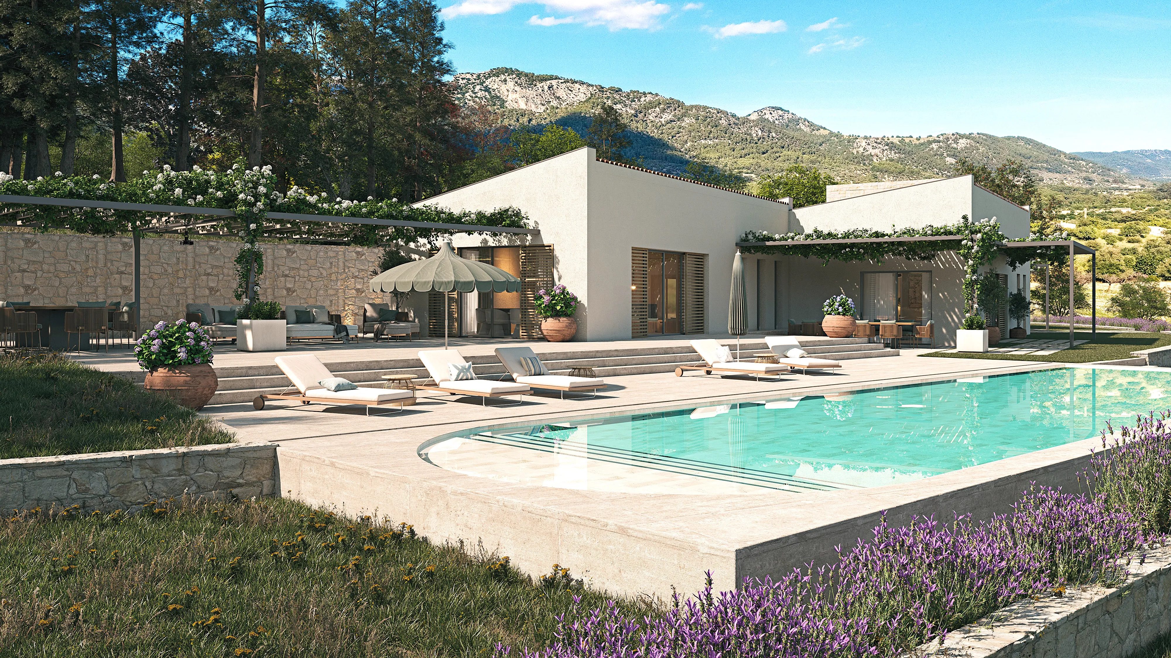 Finca met verfijnd ontwerp, uitzicht op de bergen en panoramisch uitzicht op de baai van Alcúdia-2