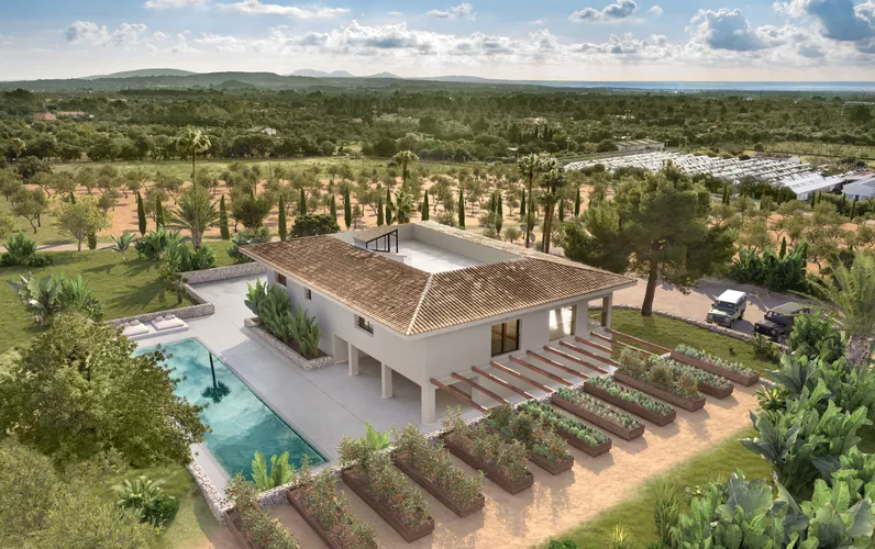 Moderne nieuwbouwvilla met 360° uitzicht - exclusief eigendom in de buurt van Palma