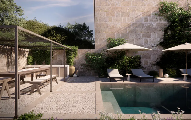 Great authentic renovated village house with pool