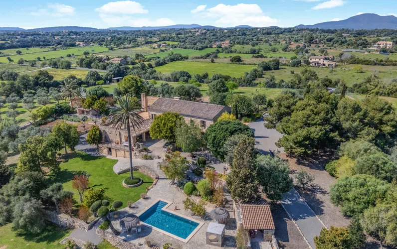 Historic natural stone finca, renovated with great attention to detail and offering breathtaking landscape views