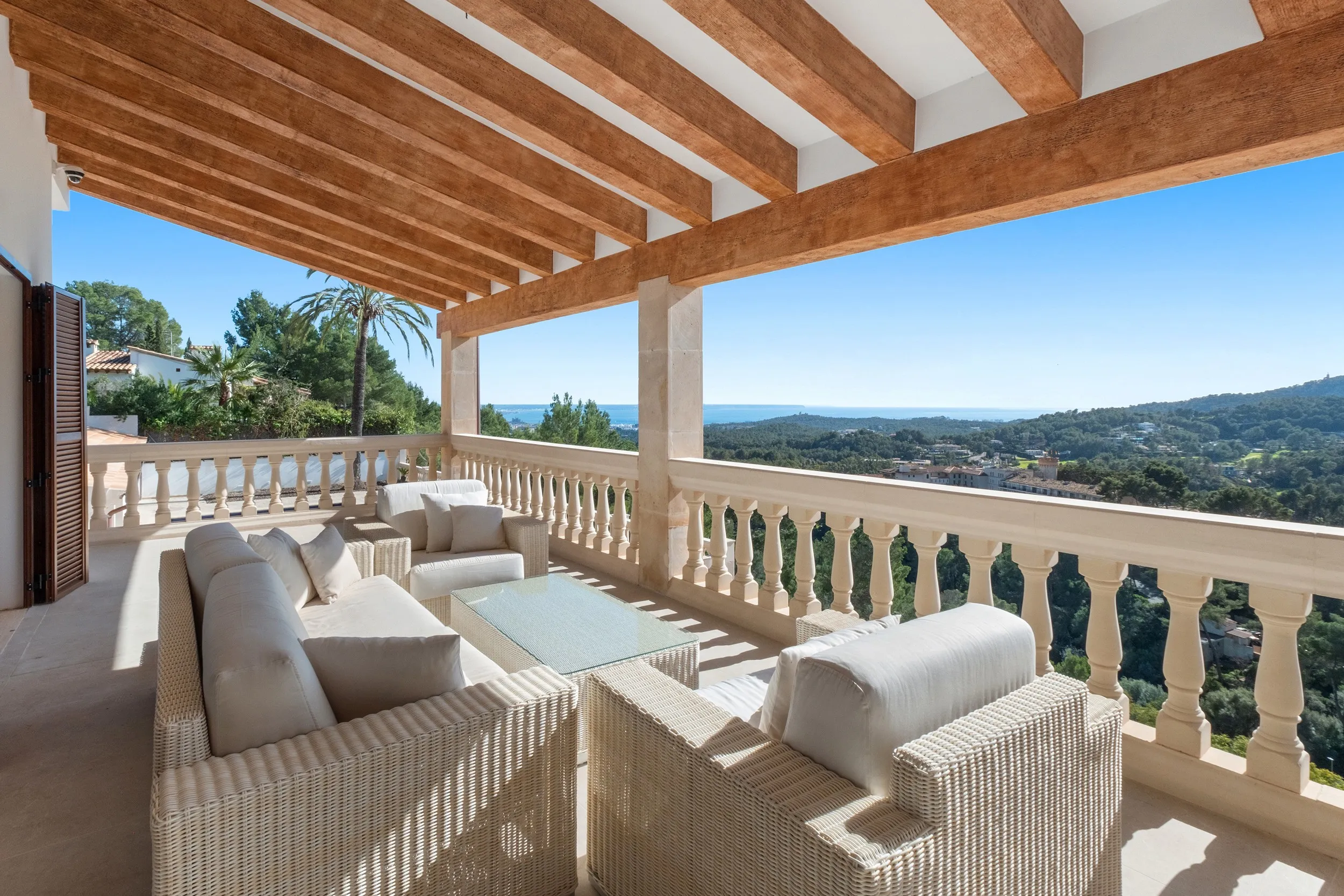 Exquisite Stone-Faced Villa with Panoramic Sea Views in Son Vida-1