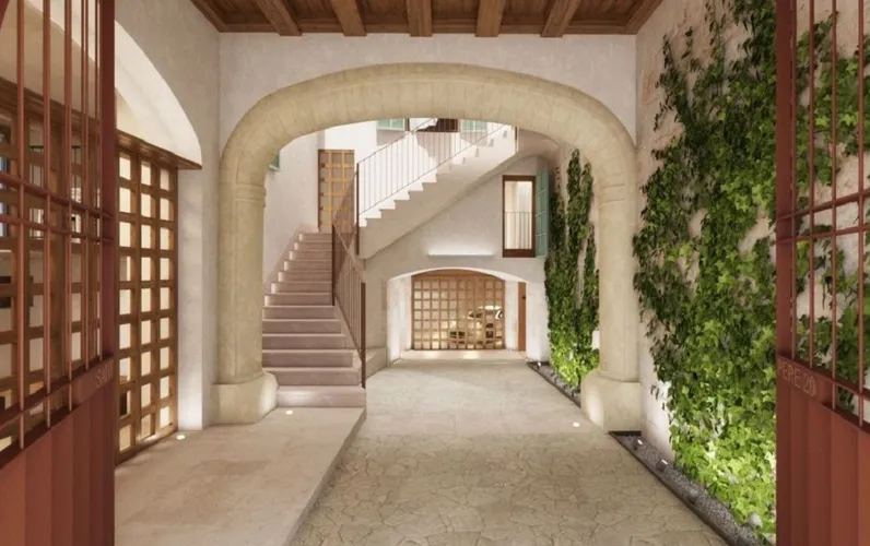 Современная двухуровневая квартира на первом этаже в отреставрированном особняке