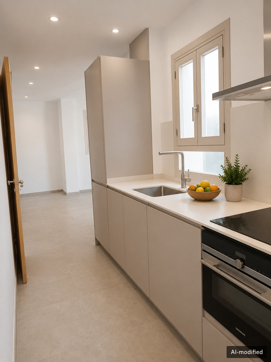 Stylish, newly renovated old-town apartment with private terraces and pool view in Calatrava-3