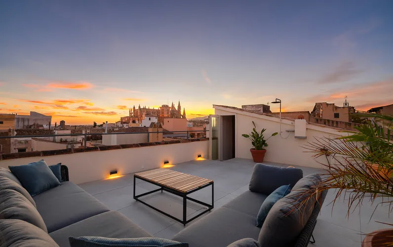 Duplex penthouse with two private terraces and garage parking space