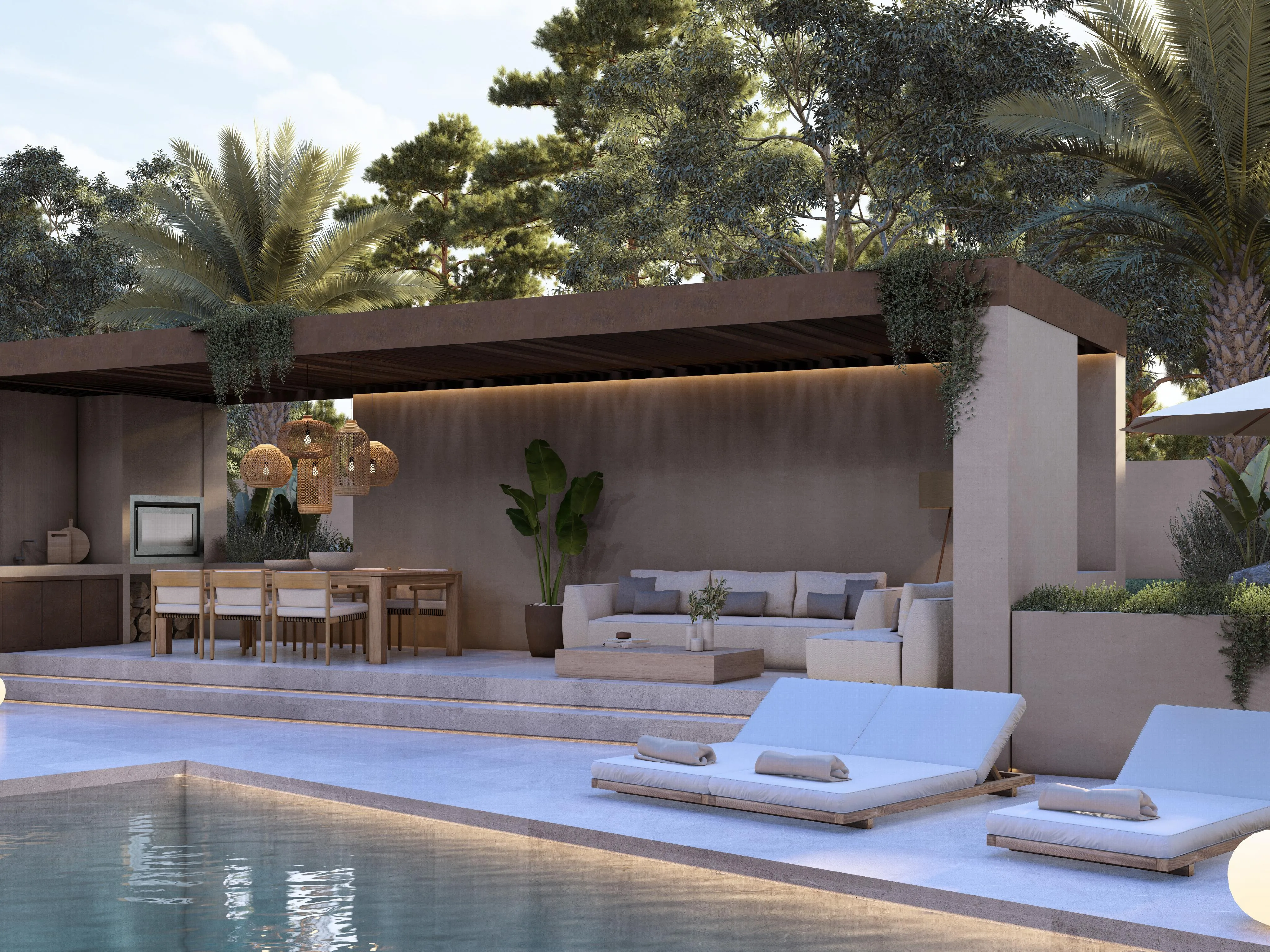 Moderne nybygget villa i centrum af Santa Ponsa med grøn udsigt og tagterrasse-3