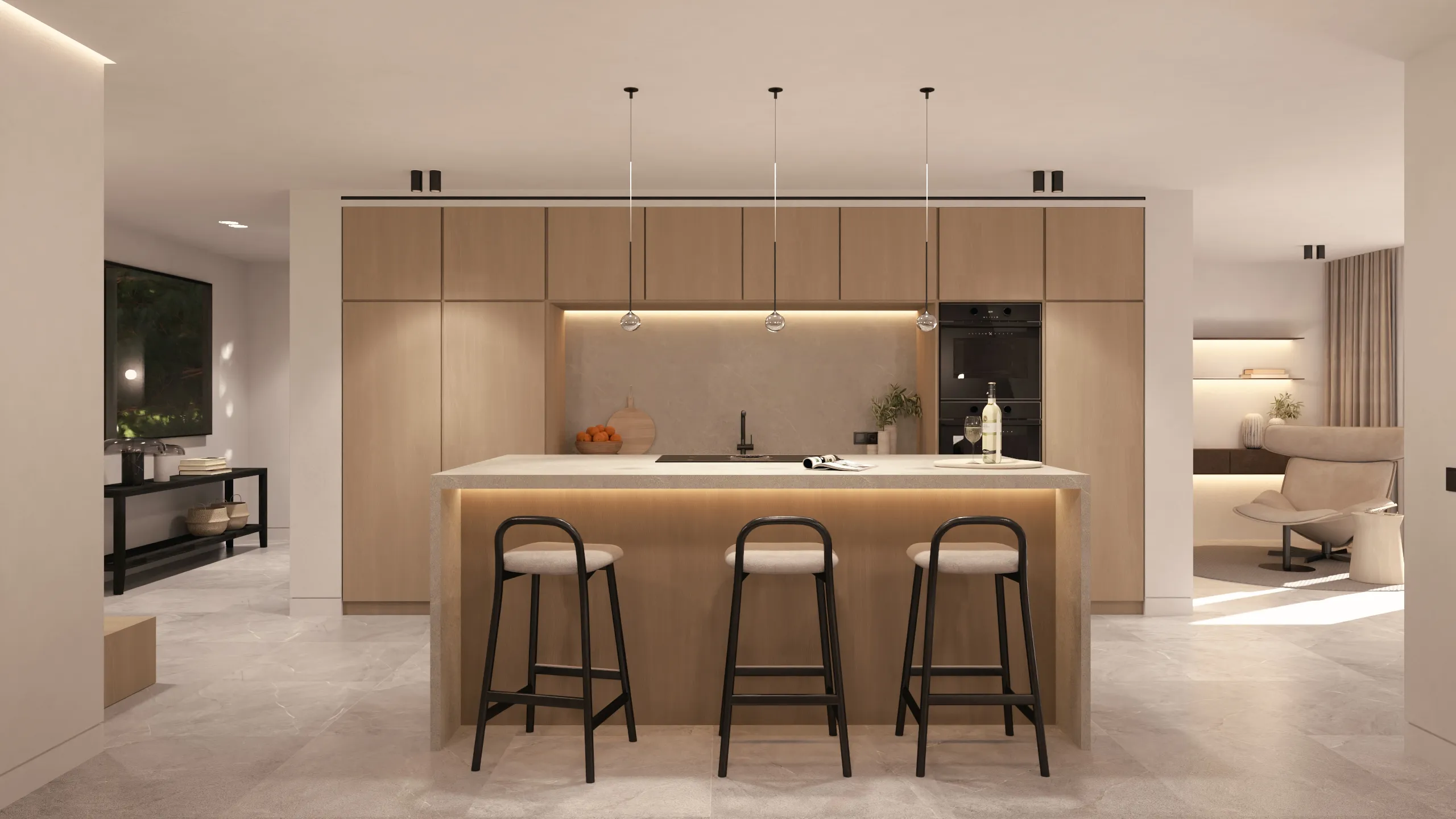 Moderne nybygget villa i centrum af Santa Ponsa med grøn udsigt og tagterrasse-13