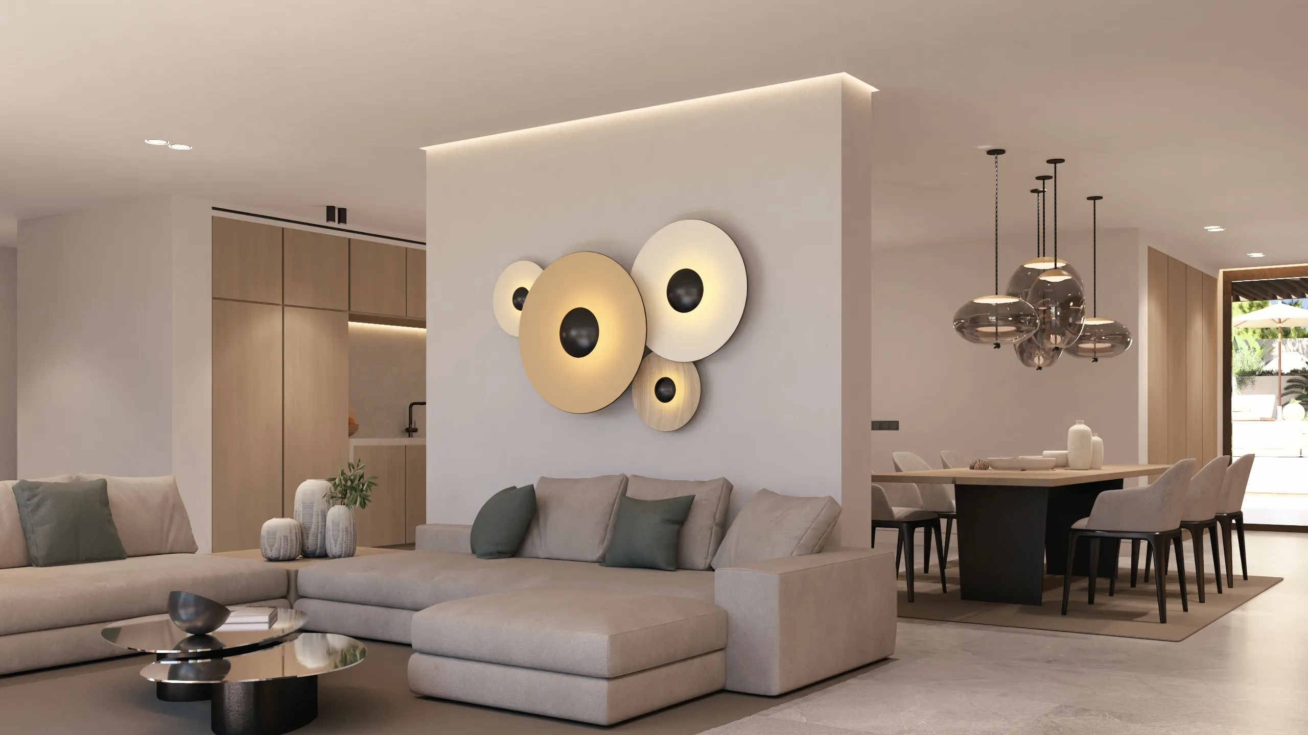 Moderne nybygget villa i centrum af Santa Ponsa med grøn udsigt og tagterrasse-6