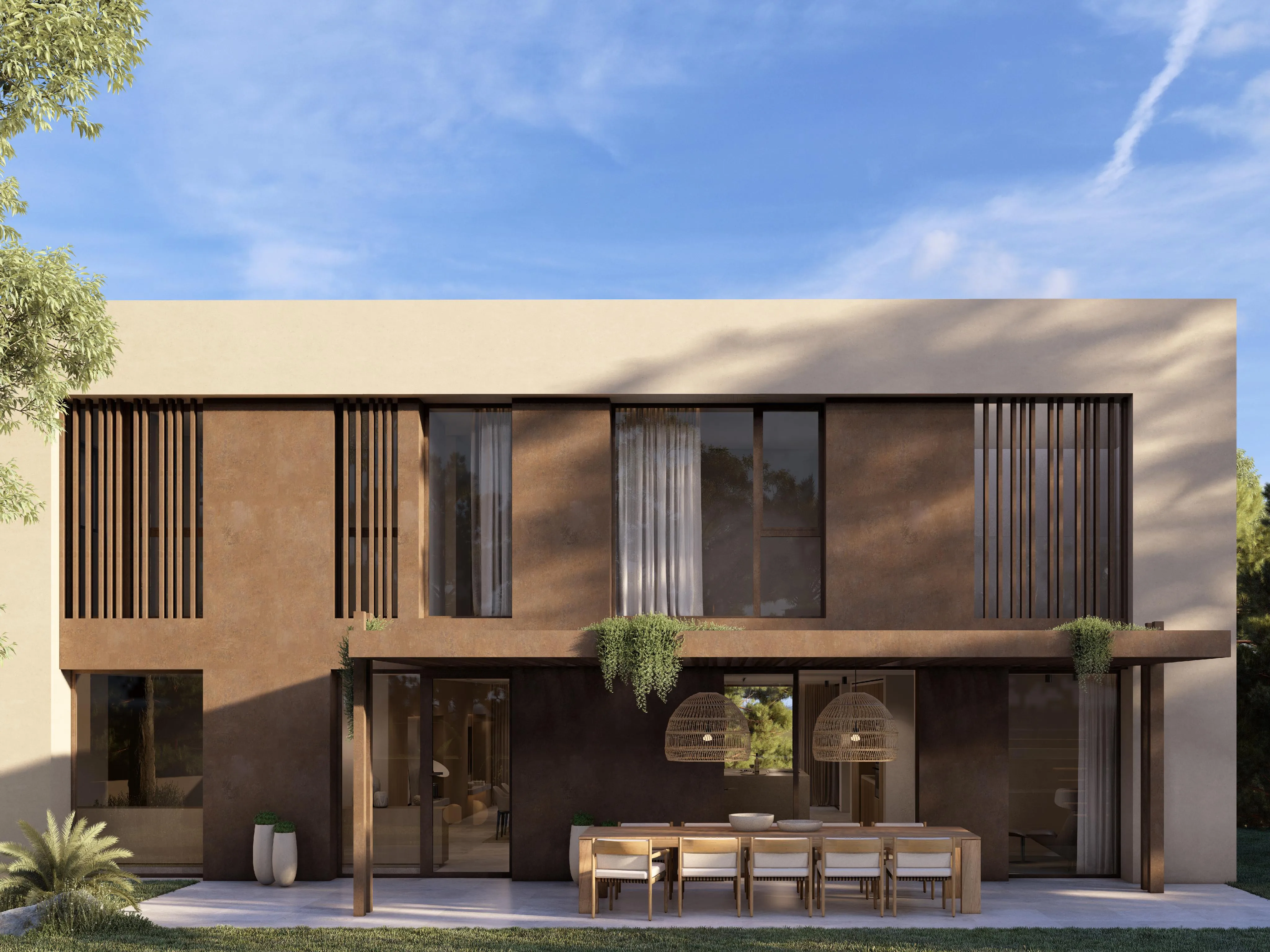 Moderne nybygget villa i centrum af Santa Ponsa med grøn udsigt og tagterrasse-12