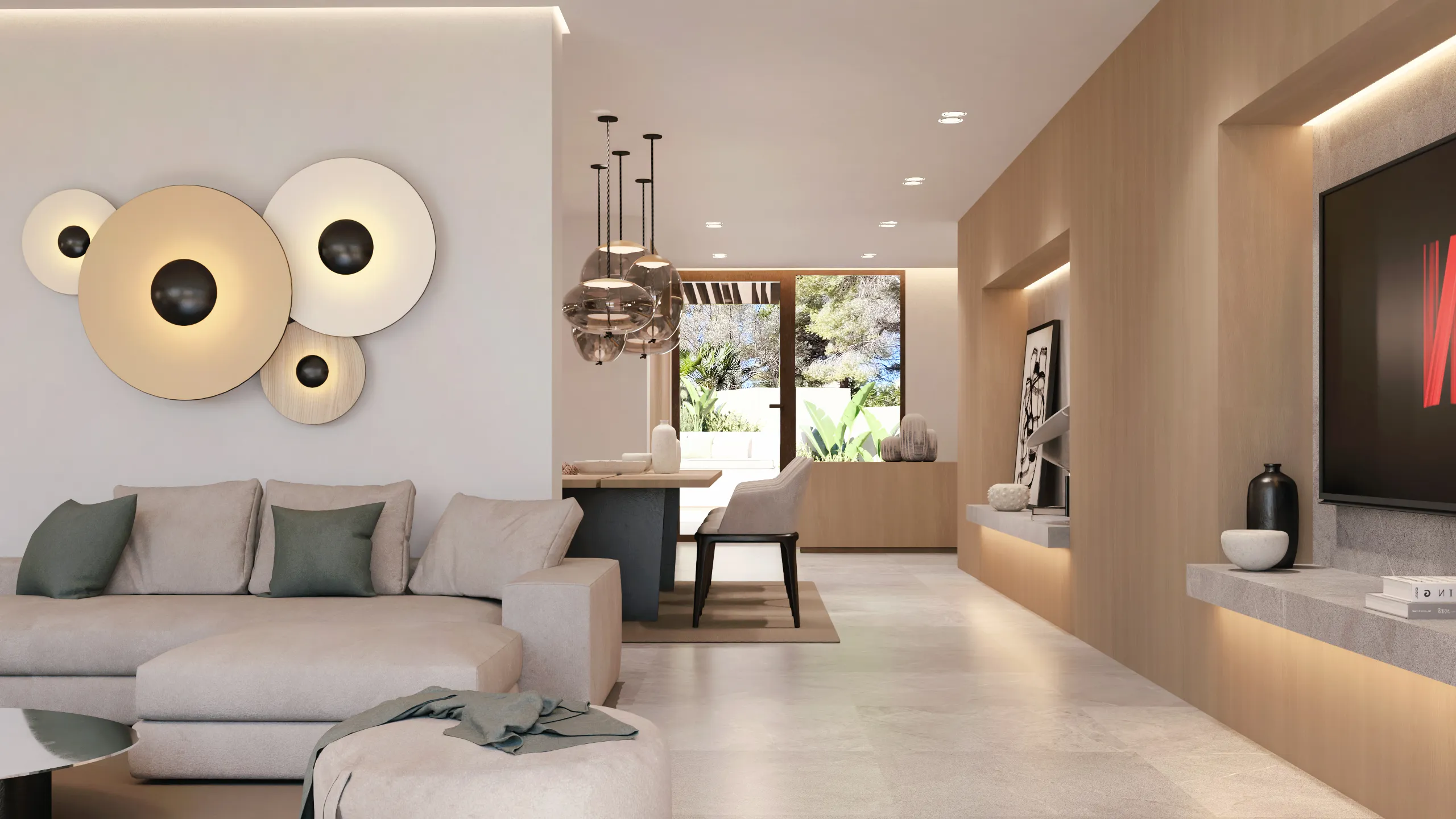 Moderne nybygget villa i centrum af Santa Ponsa med grøn udsigt og tagterrasse-7