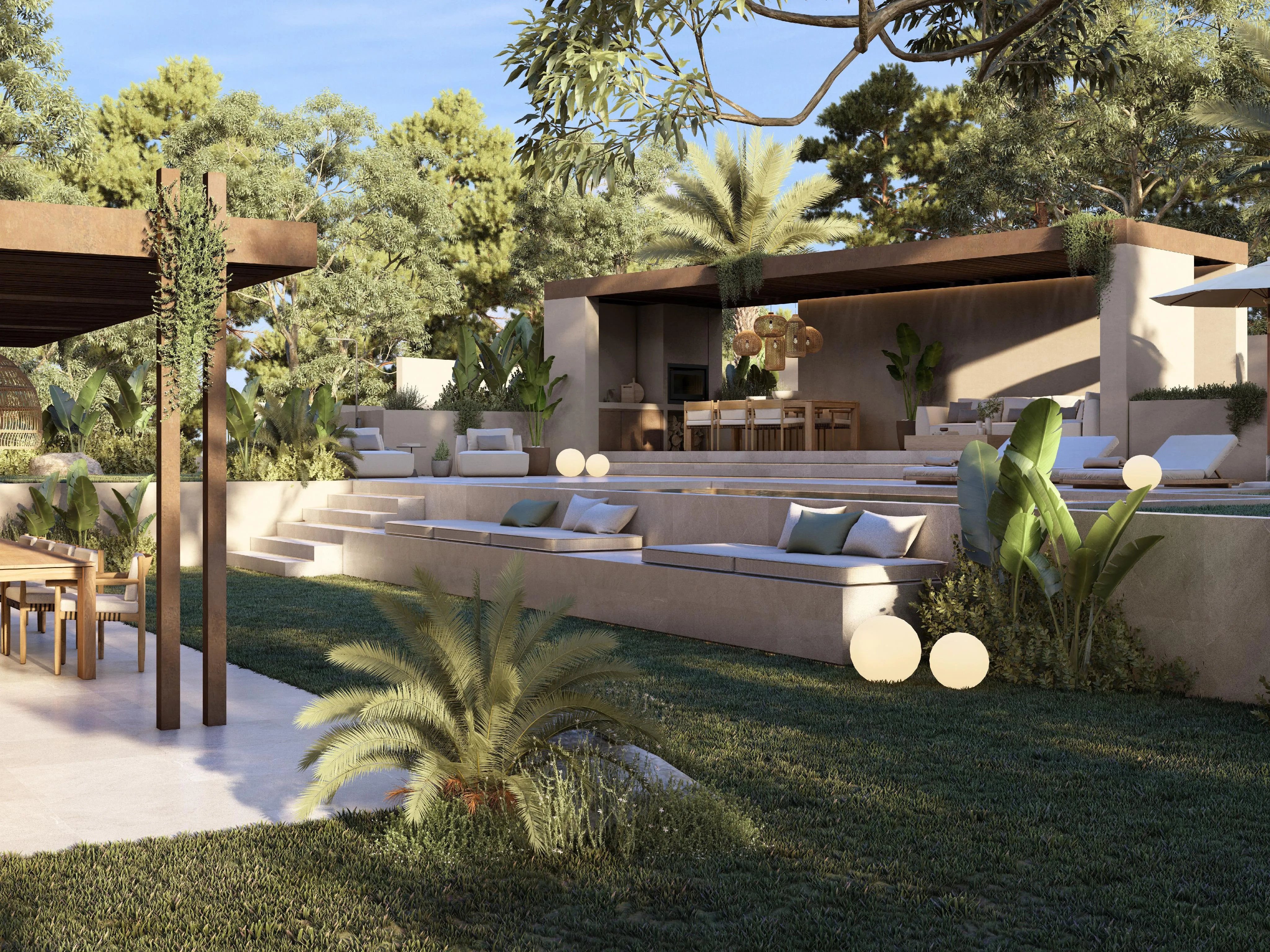 Moderne nybygget villa i centrum af Santa Ponsa med grøn udsigt og tagterrasse-4