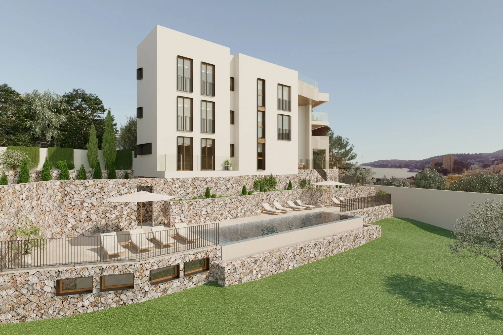 Can Julià: Nybygget penthouse med havudsigt og privat pool og terrasse på taget-18