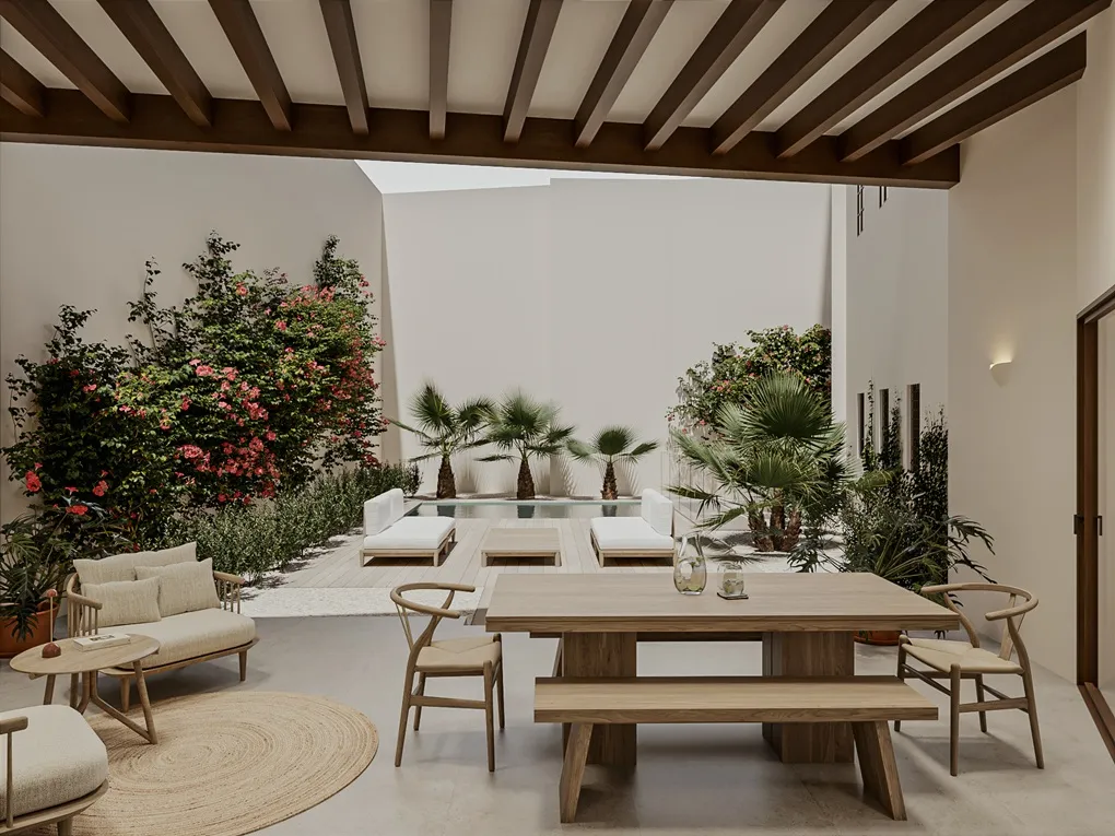 Duplex appartement met privétuin en zwembad-3