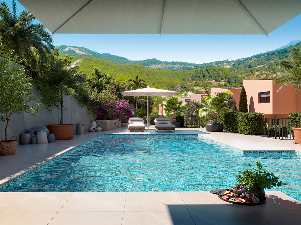 New development in Esporlas: Terraced houses with communal pool-17