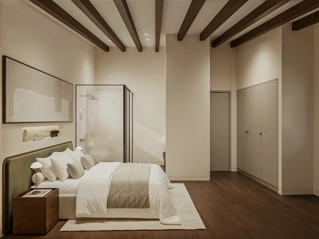 Charmerende penthouse med privat terrasse og udsigt til katedralen i historisk bygning-7