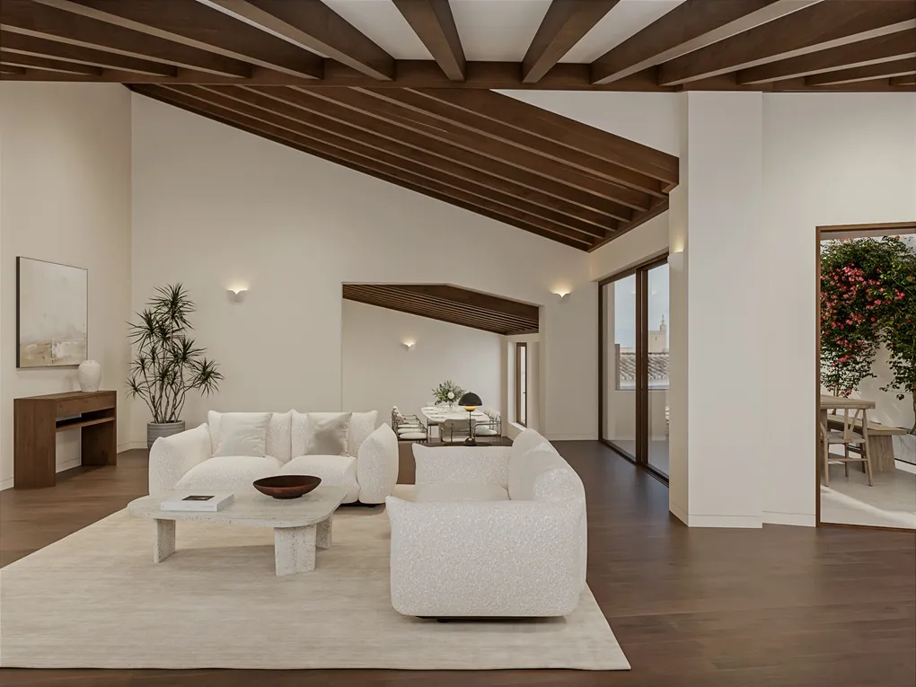 Charmerende penthouse med privat terrasse og udsigt til katedralen i historisk bygning-3