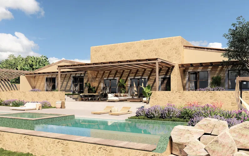 Retir elegant en el camp amb acabats de luxe