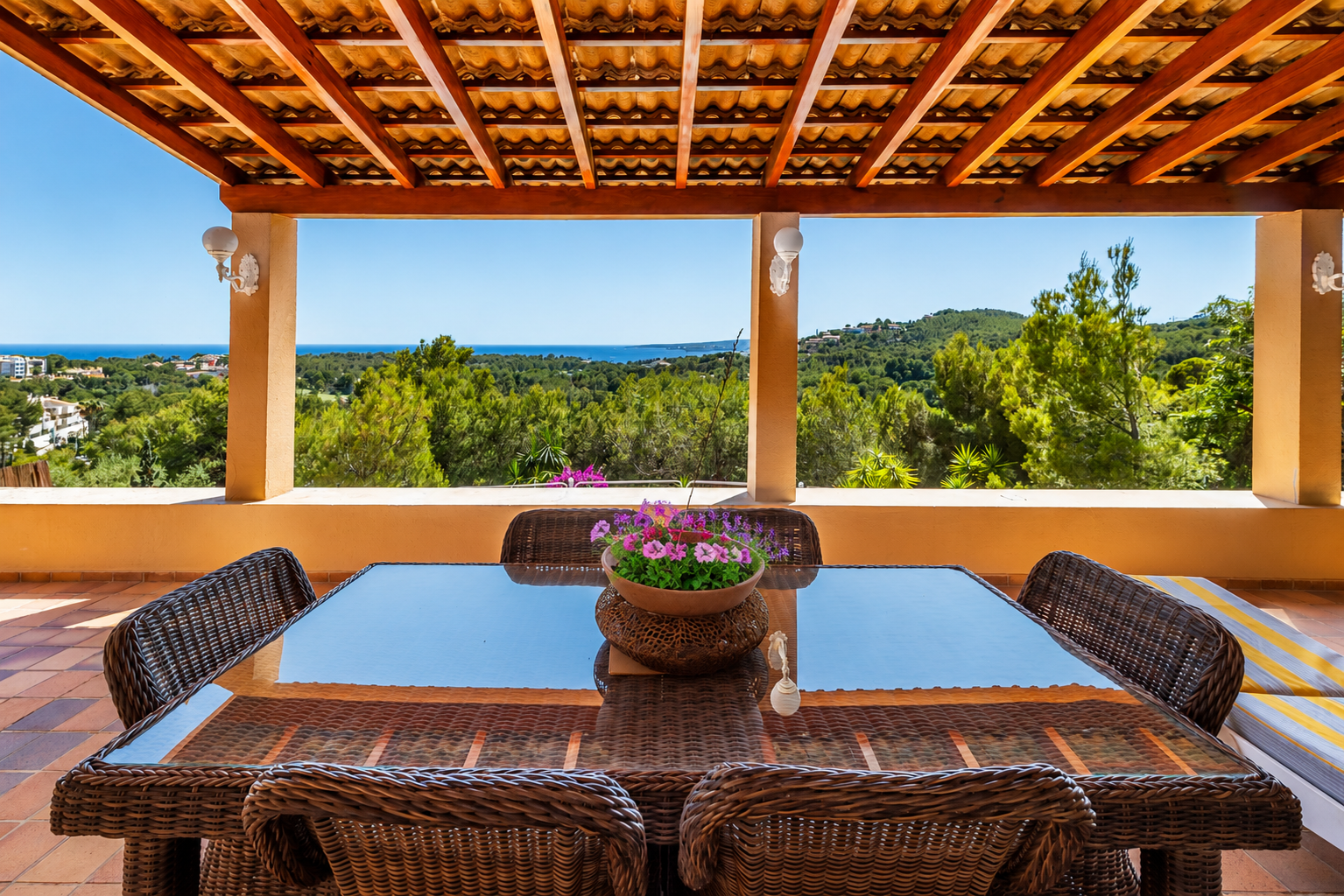 Straordinaria villa mediterranea con vista sul mare e sul campo da golf a Bendinat-9