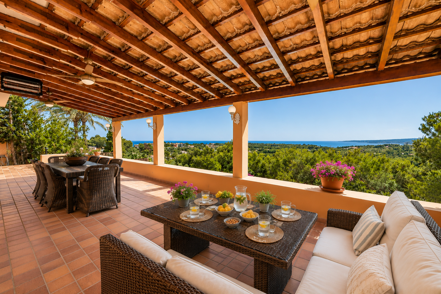 Straordinaria villa mediterranea con vista sul mare e sul campo da golf a Bendinat
