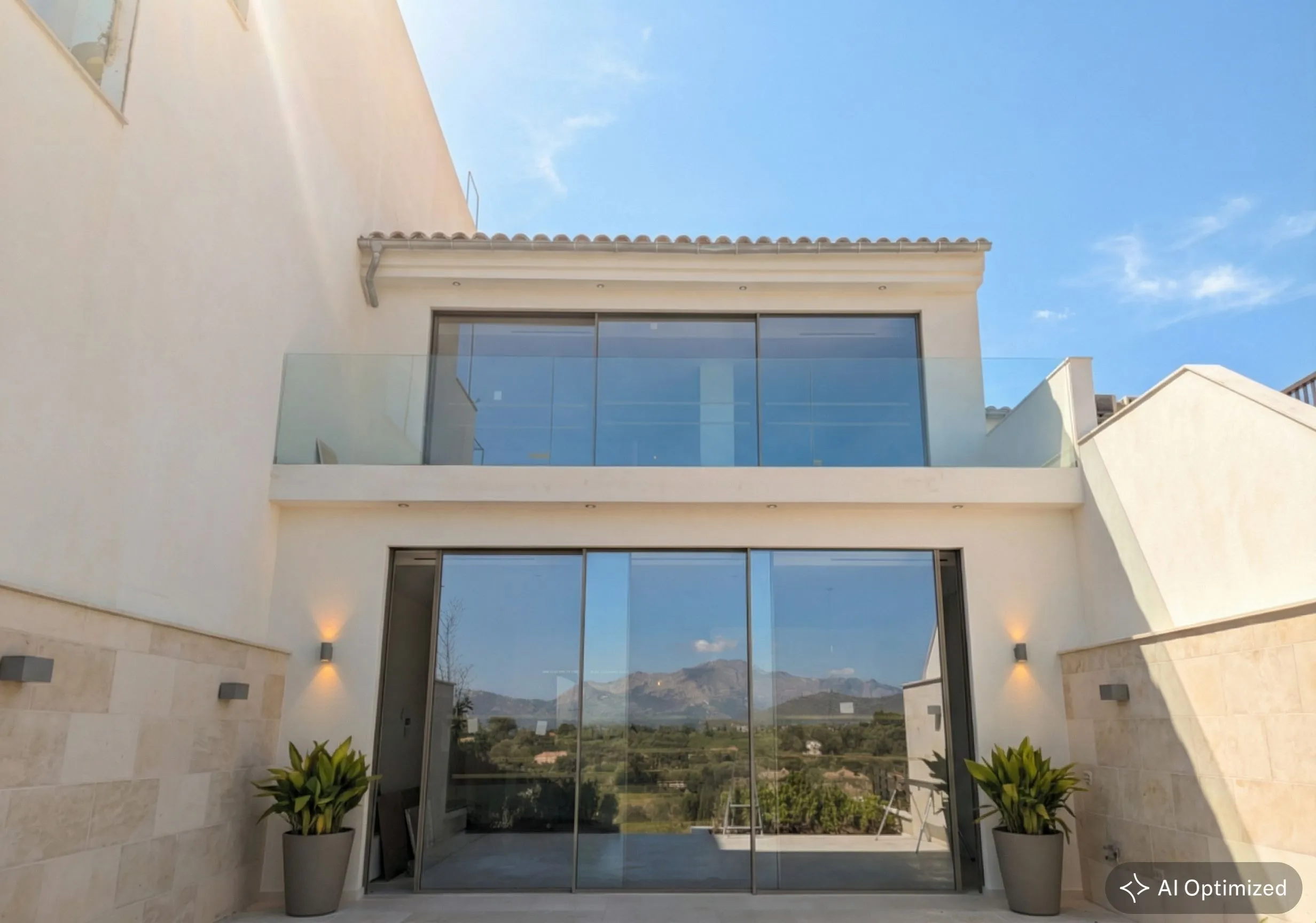 Casa de pueblo de obra nueva con vistas panorámicas, piscina & jardín en Llubí-1