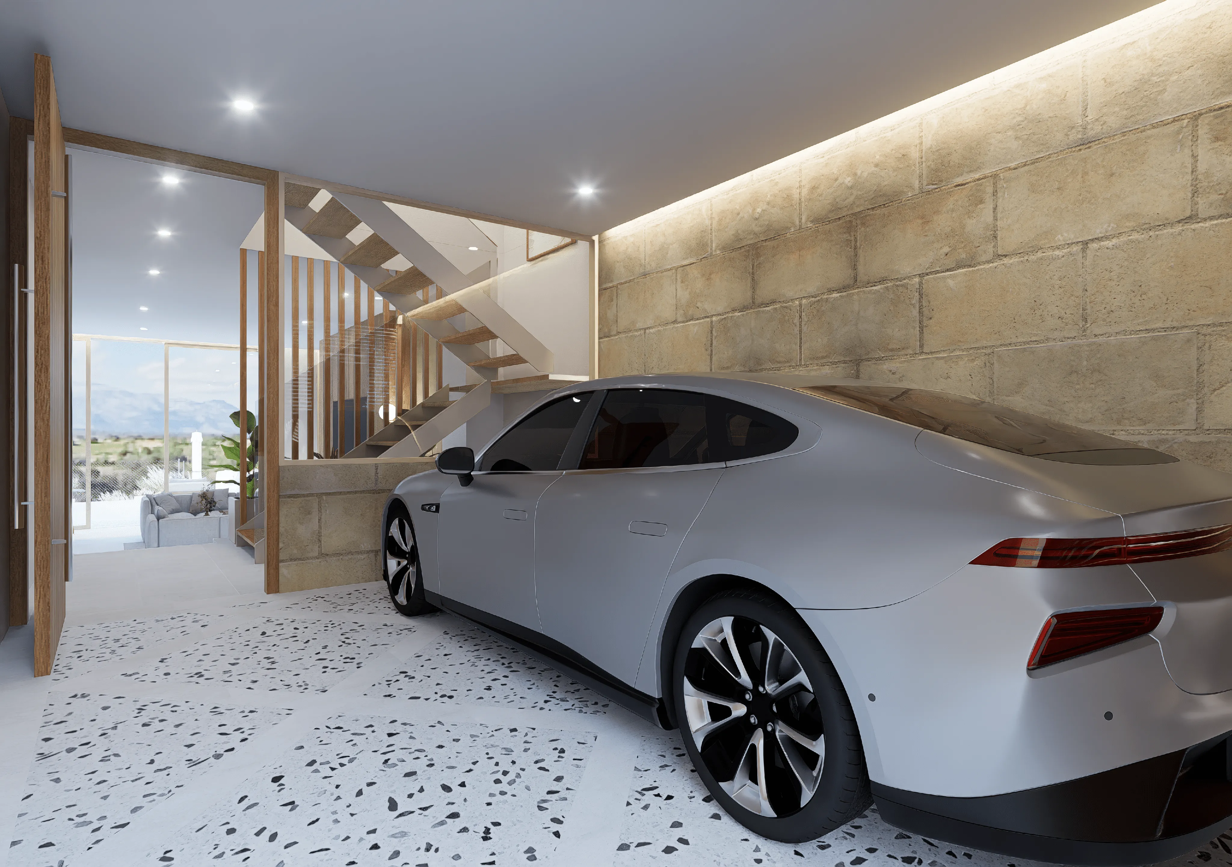 Casa de pueblo de obra nueva con vistas panorámicas, piscina & jardín en Llubí-13